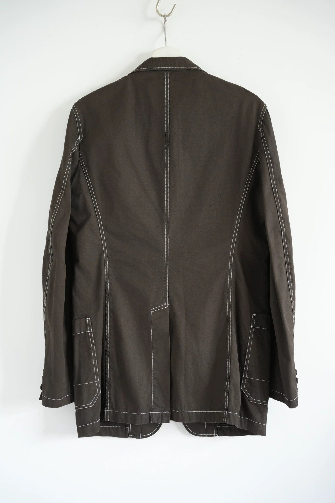 Yohji Yamamoto Yohji Yamamoto 09AW Contrast Stitch Cotton Blazer Size US M / EU 48-50 / 2 - 2 Thumbnail