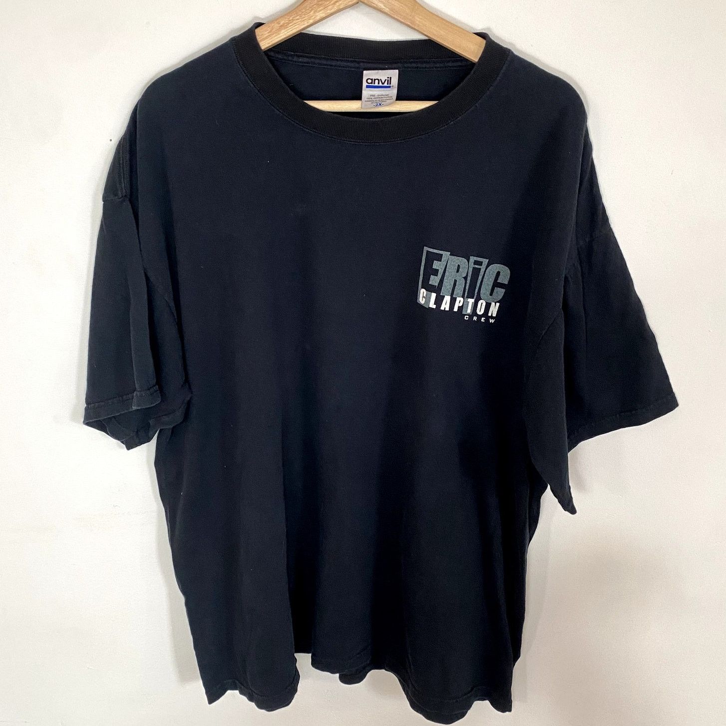 Vintage Eric Clapton Crew Tour T Shirt Black Size 2XL