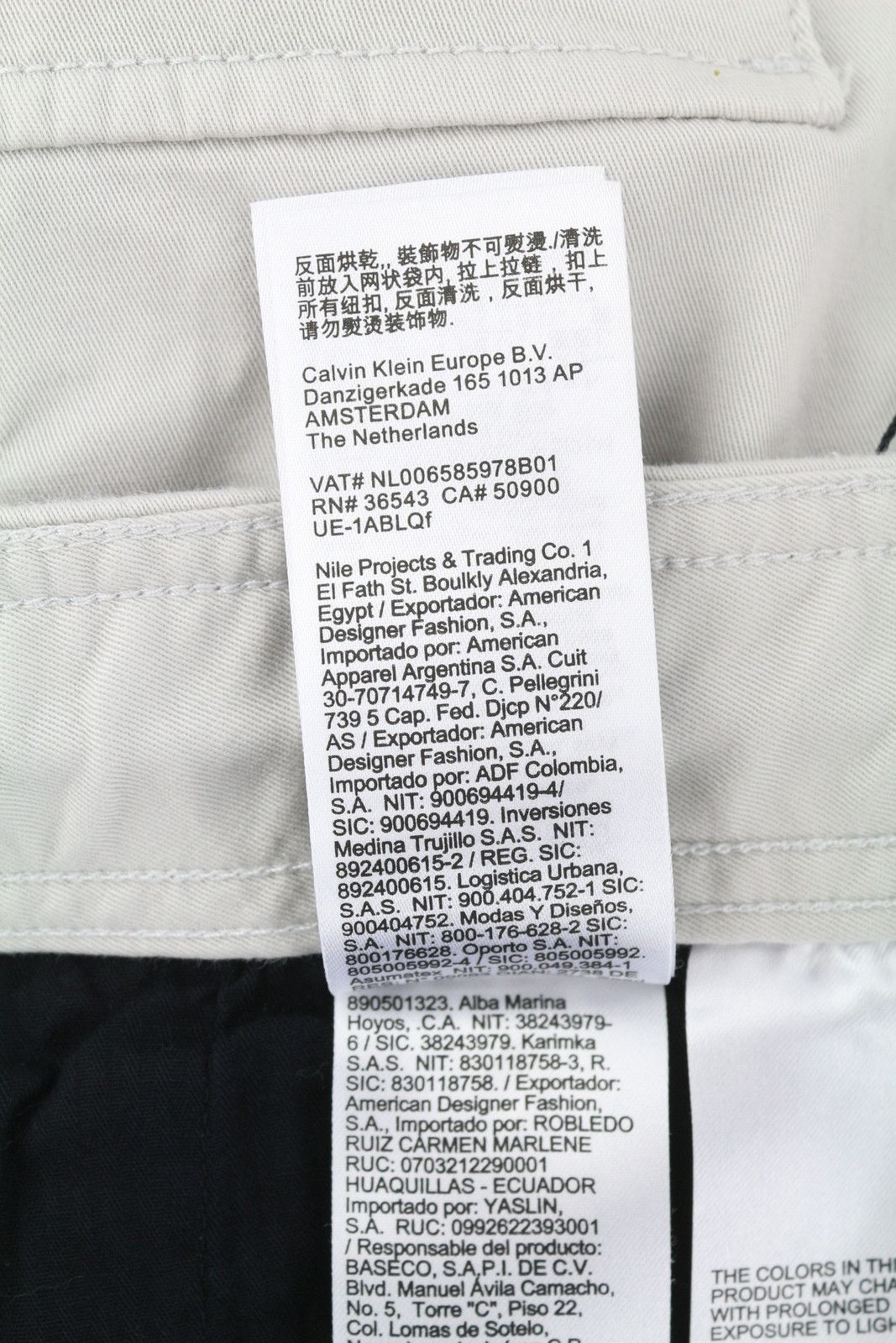 Calvin Klein STRAIGHT CARGO L Light Grey Elastic Waist Trousers 87454 Size US 34 / EU 50 - 9 Thumbnail