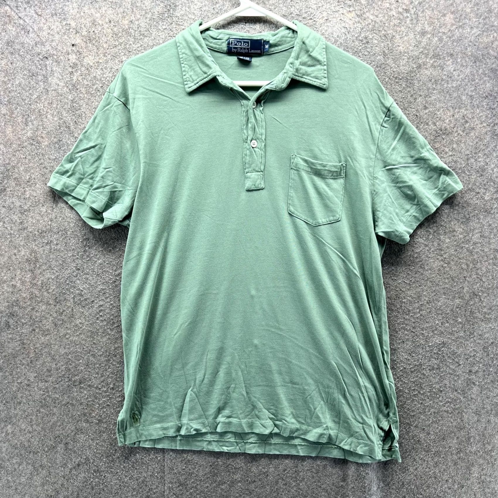 Polo Ralph Lauren Polo Ralph Lauren Polo Shirt Mens Medium Green Pocket 100% Cotton Casual Shirt AI Size US M / EU 48-50 / 2 - 2 Thumbnail