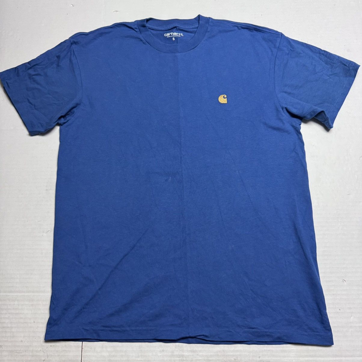 Carhartt Wip Authentic Carhartt WIP Chase Short Sleeve T-Shirt In Blue Size US S / EU 44-46 / 1 - 1 Thumbnail