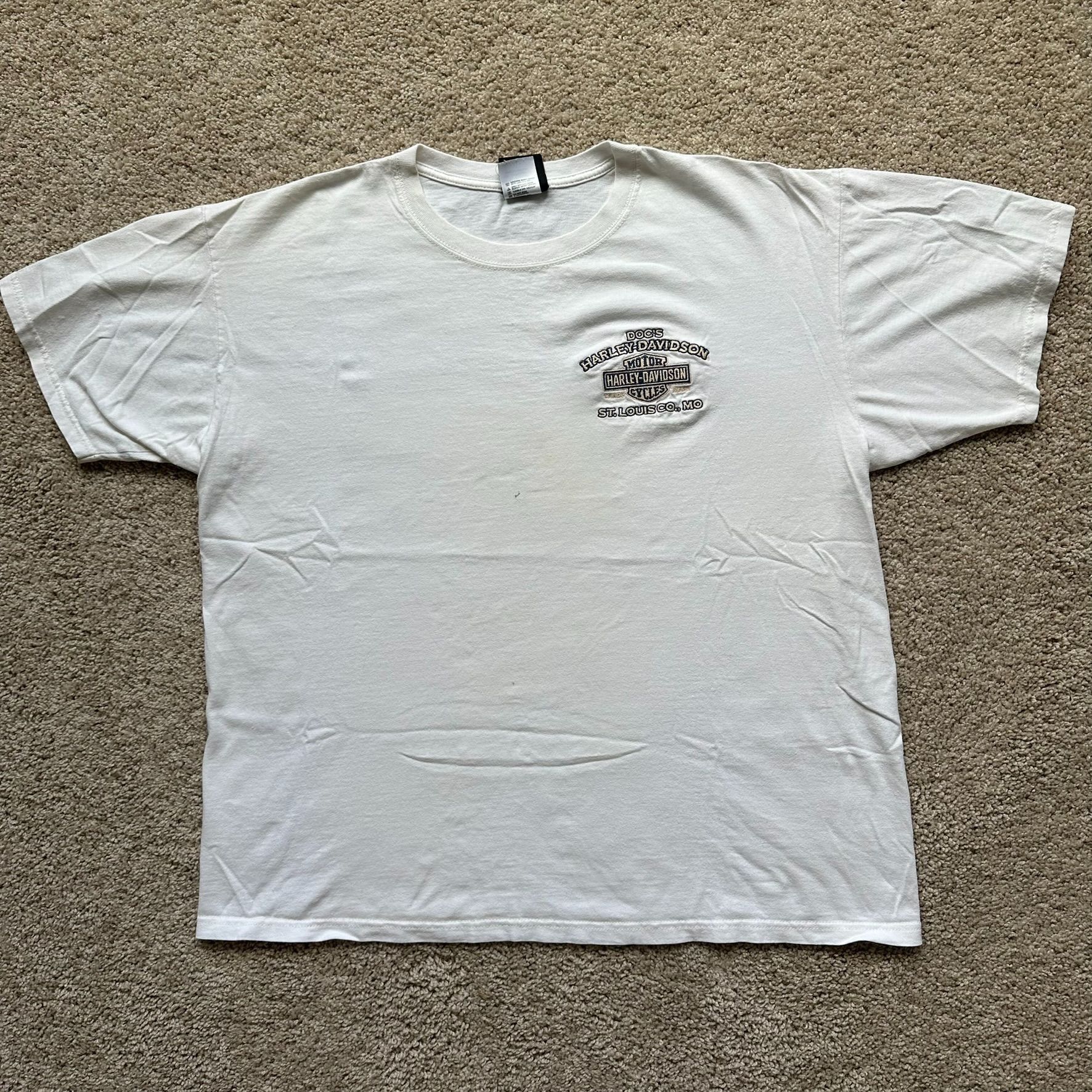 Harley Davidson Vintage Y2K Harley St. Louis Missouri T-Shirt White Embroide Size US XL / EU 56 / 4 - 3 Thumbnail