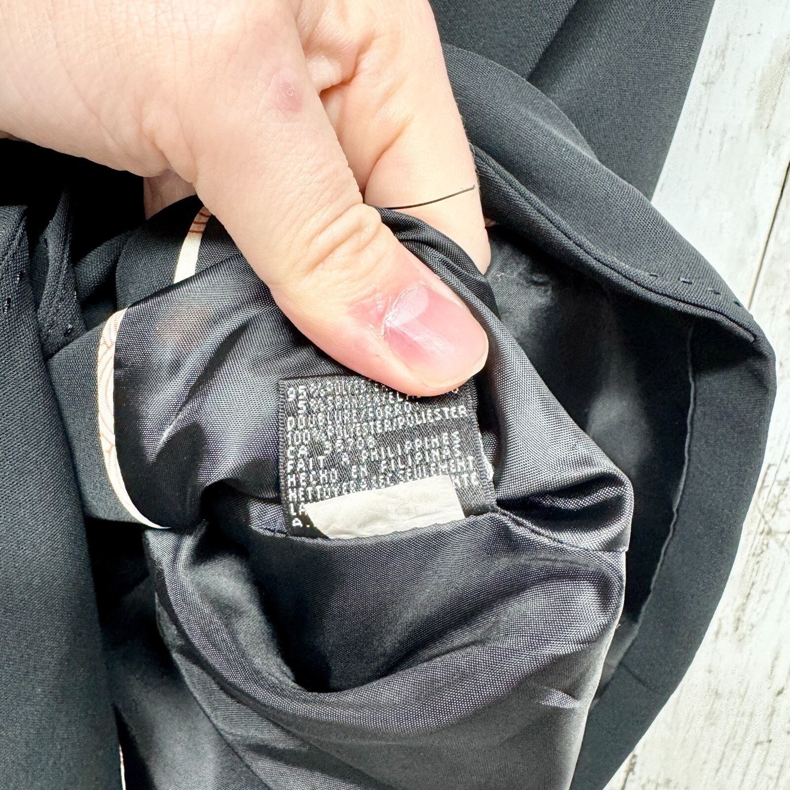 Anne Klein Anne Klein Blazer Jacket 8P Black Pinstriped Platinum Wool Size M / US 6-8 / IT 42-44 - 4 Thumbnail