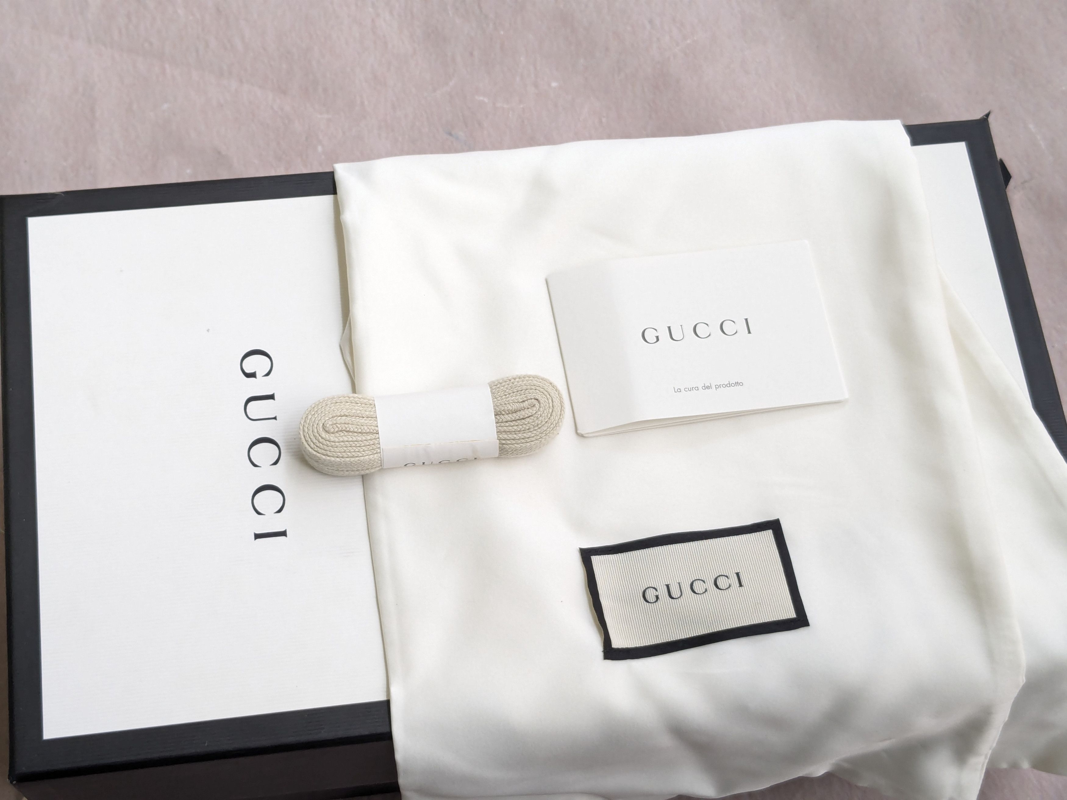 Gucci Gucci Ace Sneakers White 8.5 Distressed Low Tops Leather Size US 8.5 / EU 41-42 - 22 Thumbnail