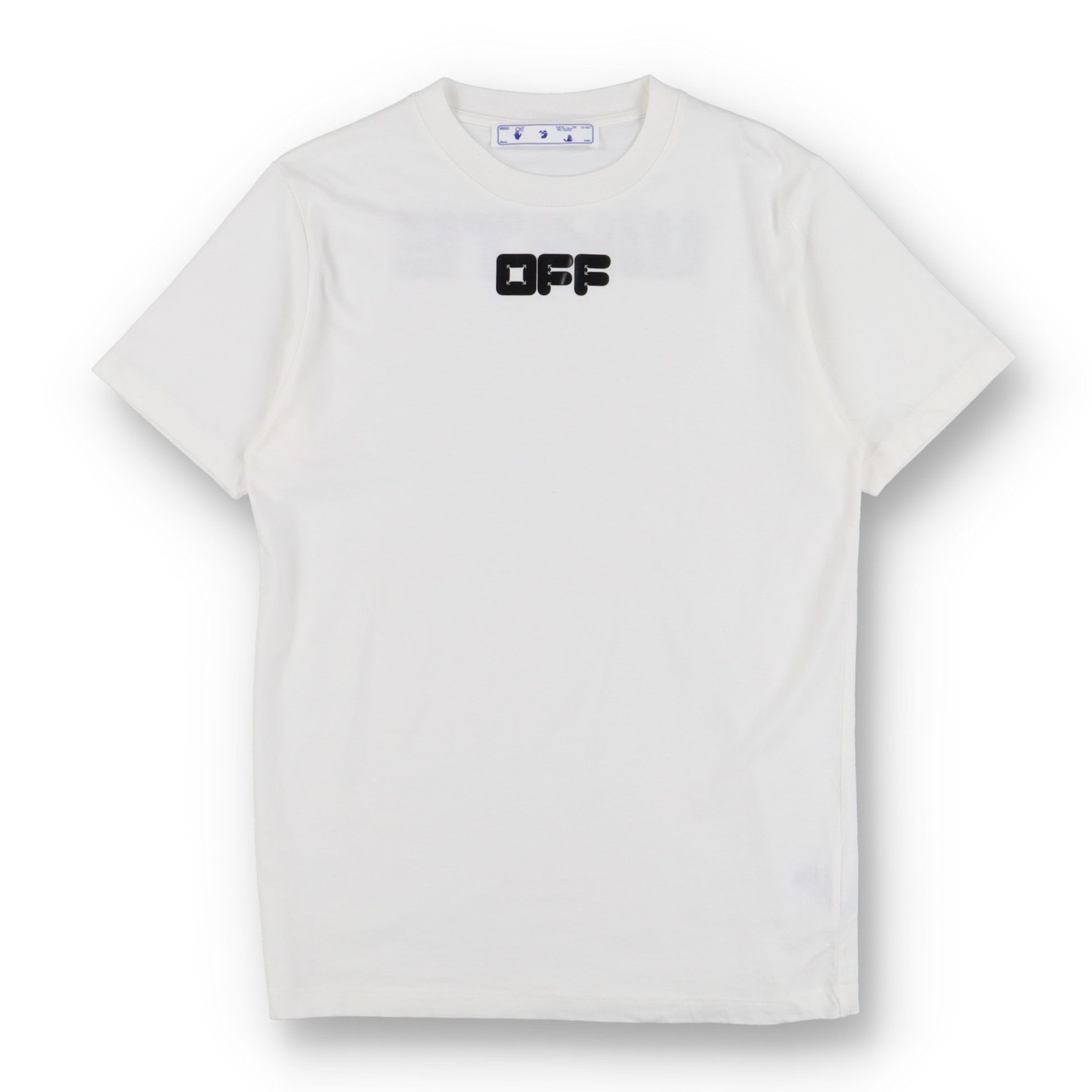 White Rubber Arrow Font Logo T-Shirt