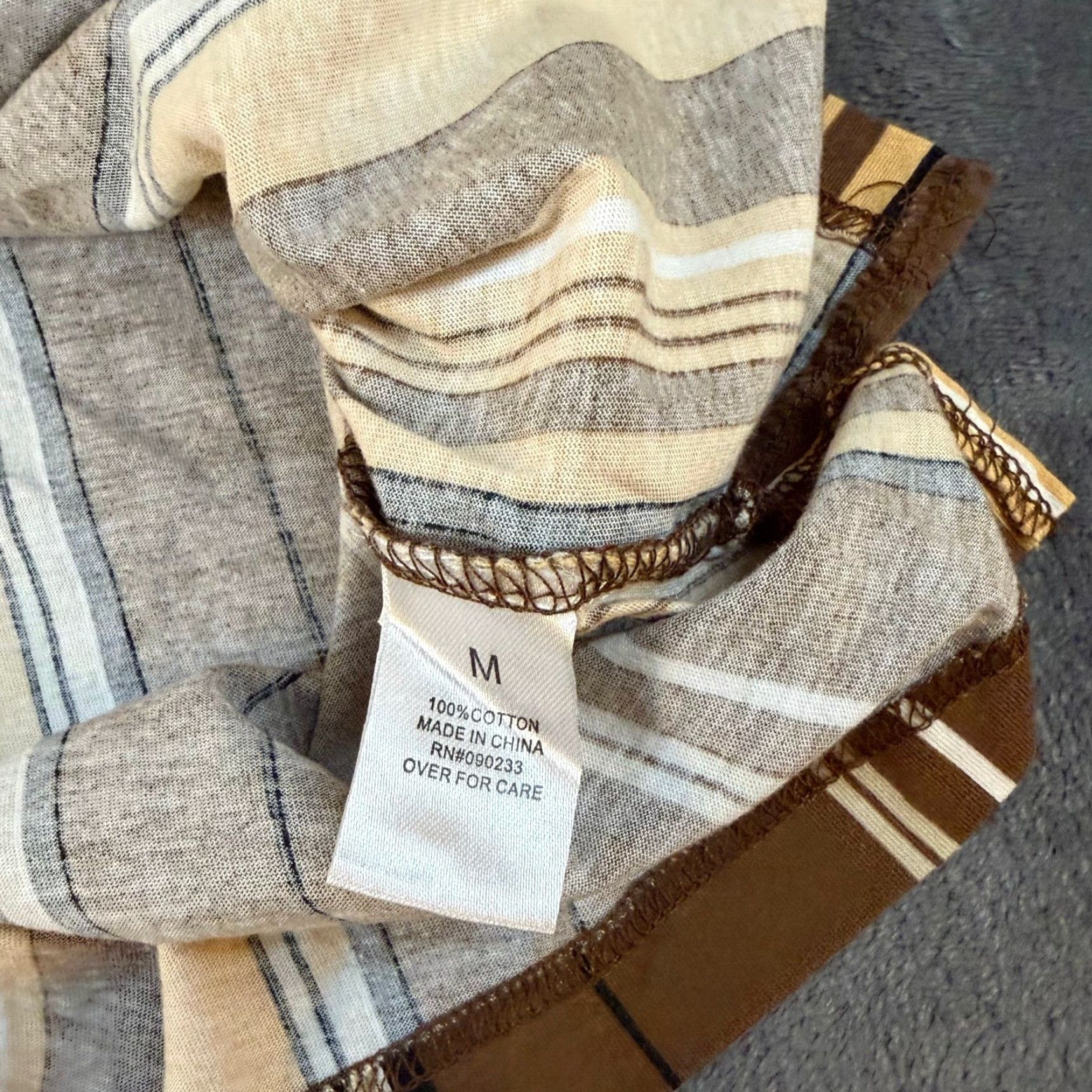 Pacsun VINTAGE PacSun Striped T-Shirt Brown Yellow White Black Cotton Casual Mens Medium Size US M / EU 48-50 / 2 - 4 Thumbnail