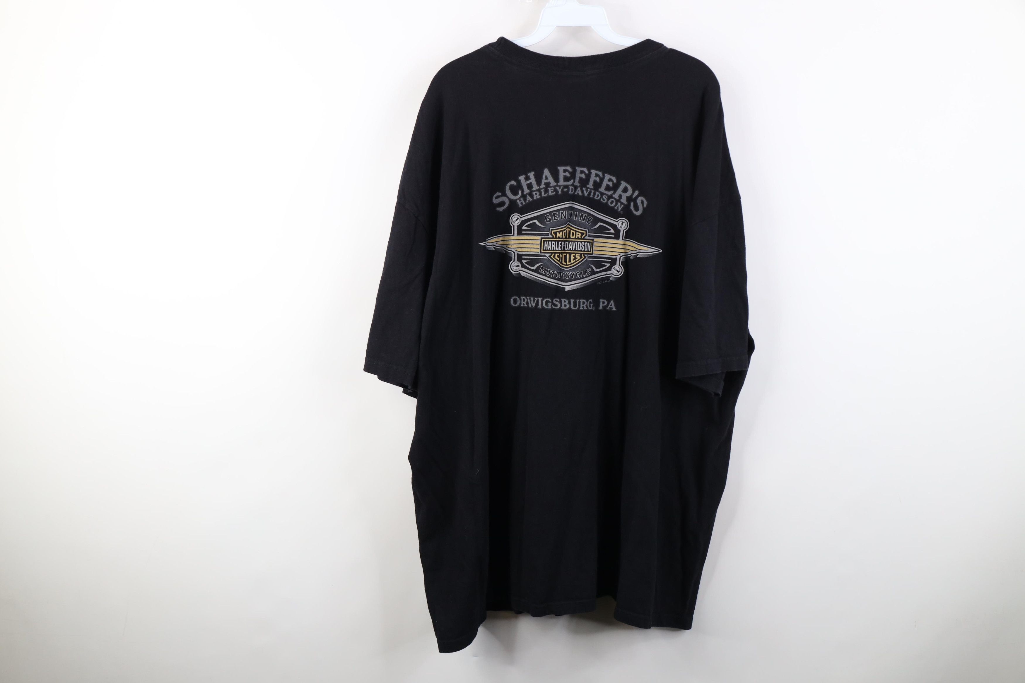 Harley Davidson Vintage Y2K Harley Davidson Spell Big Logo T-Shirt Black USA Size US XXL / EU 58 / 5 - 14 Thumbnail