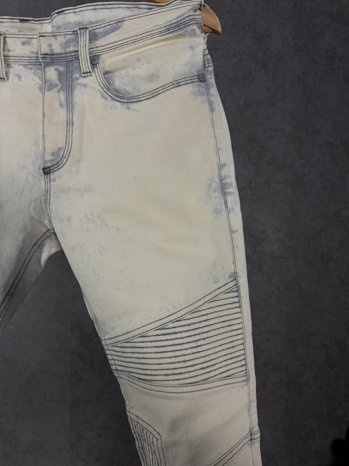 Neil Barrett Neil Barrett luxury designer biker “dirty” jeans Size US 31 - 2 Thumbnail
