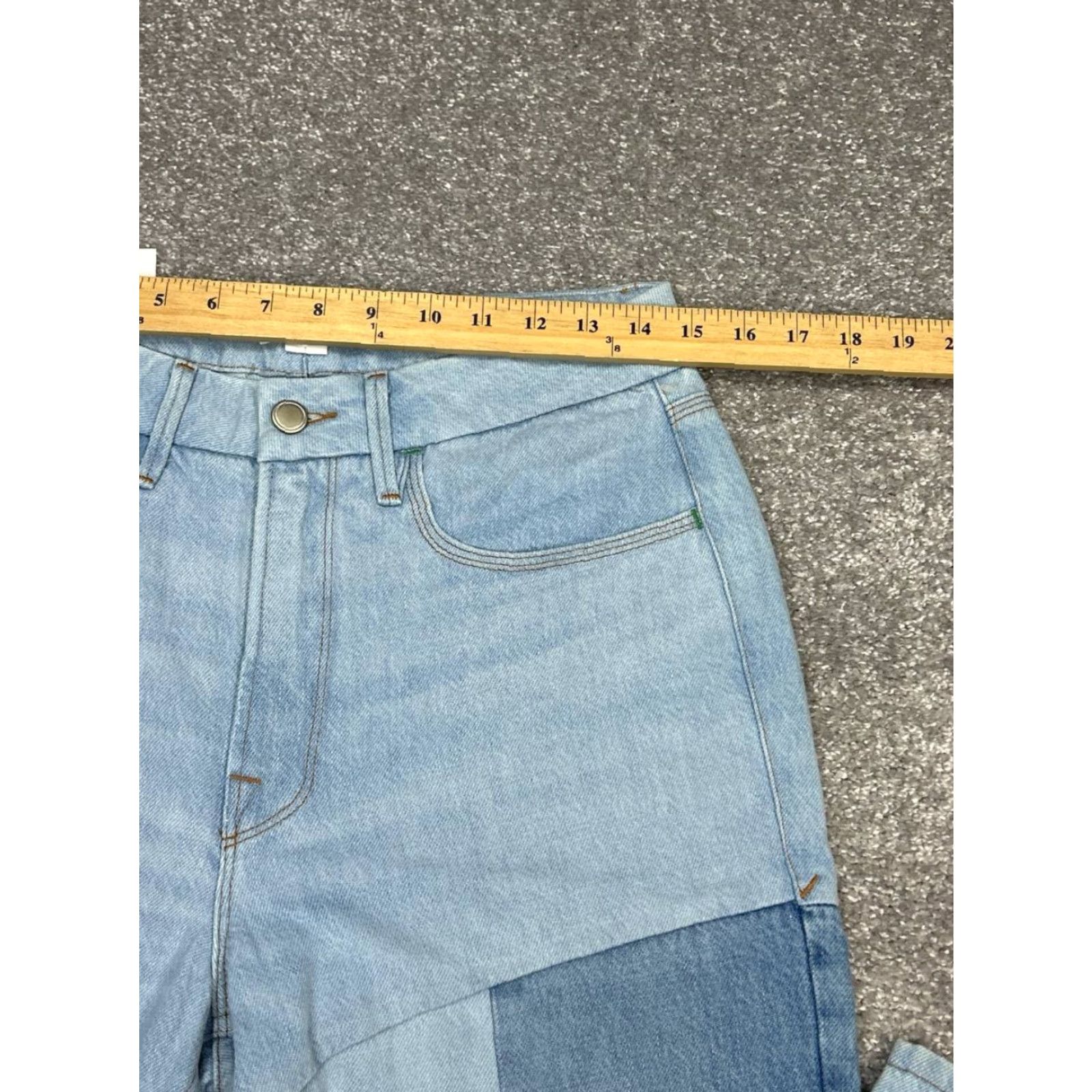 Good American VINTAGE Good American 90s Patchwork Jeans Womens 4 Blue Cotton 30x32 New Size 27" / US 4 / IT 40 - 3 Thumbnail