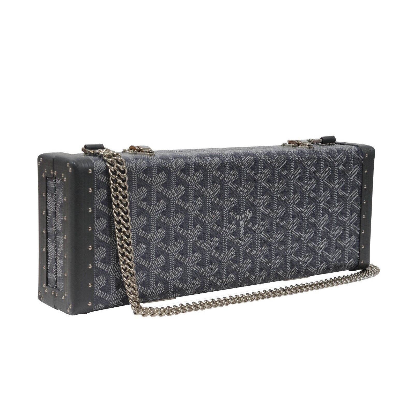 Goyard Saint Honore Trunk Bag Leather Gray Shoulder Rectangle Size ONE SIZE - 9 Thumbnail