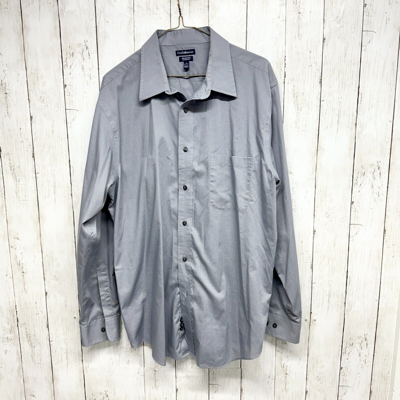 Croft & Barrow CROFT & BARROW Men’s 17 34/35 Blue Button-Down Shirt Size US L / EU 52-54 / 3 - 1 Thumbnail