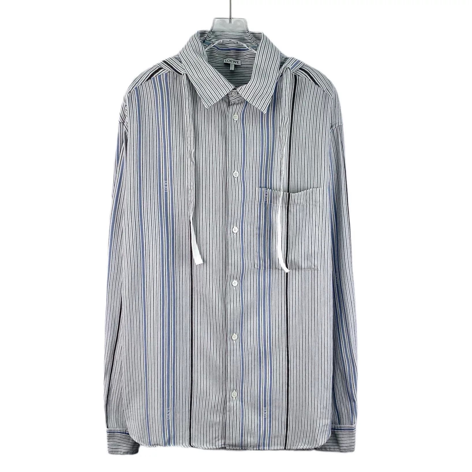 Loewe Loewe Color-Blocked Wool Shirt with Hood Size US M / EU 48-50 / 2 - 1 Thumbnail