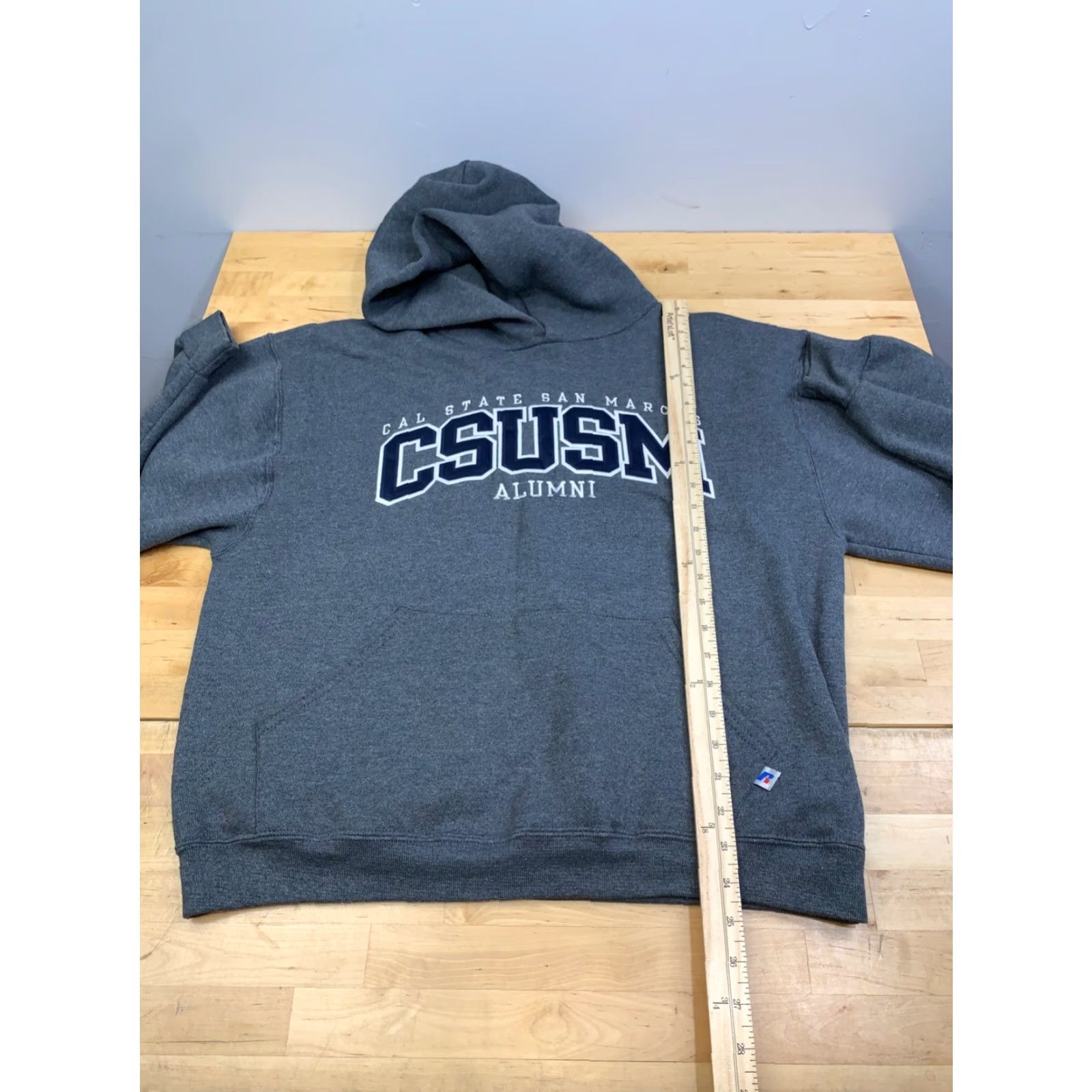 Vintage Russell Hoodie Men M Gray Cal State San Marcos University Pullover Sweatshirt Regular Crew Neck Size US M / EU 48-50 / 2 - 4 Thumbnail