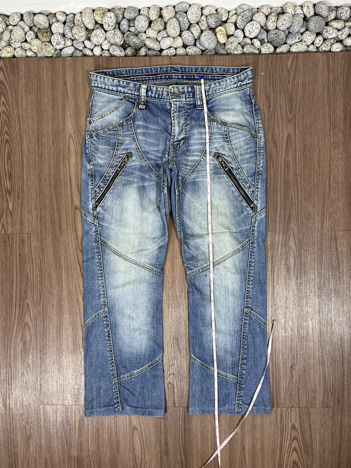 Japanese Brand × Nicole Club Nicole Club For Men Patchwork Jeans Size US 33 - 16 Thumbnail