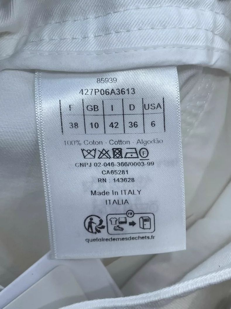 Dior Dior White denim belt wide-leg trousers 2504-Nextarrow Size 25" / US 0 / IT 36 - 7 Thumbnail