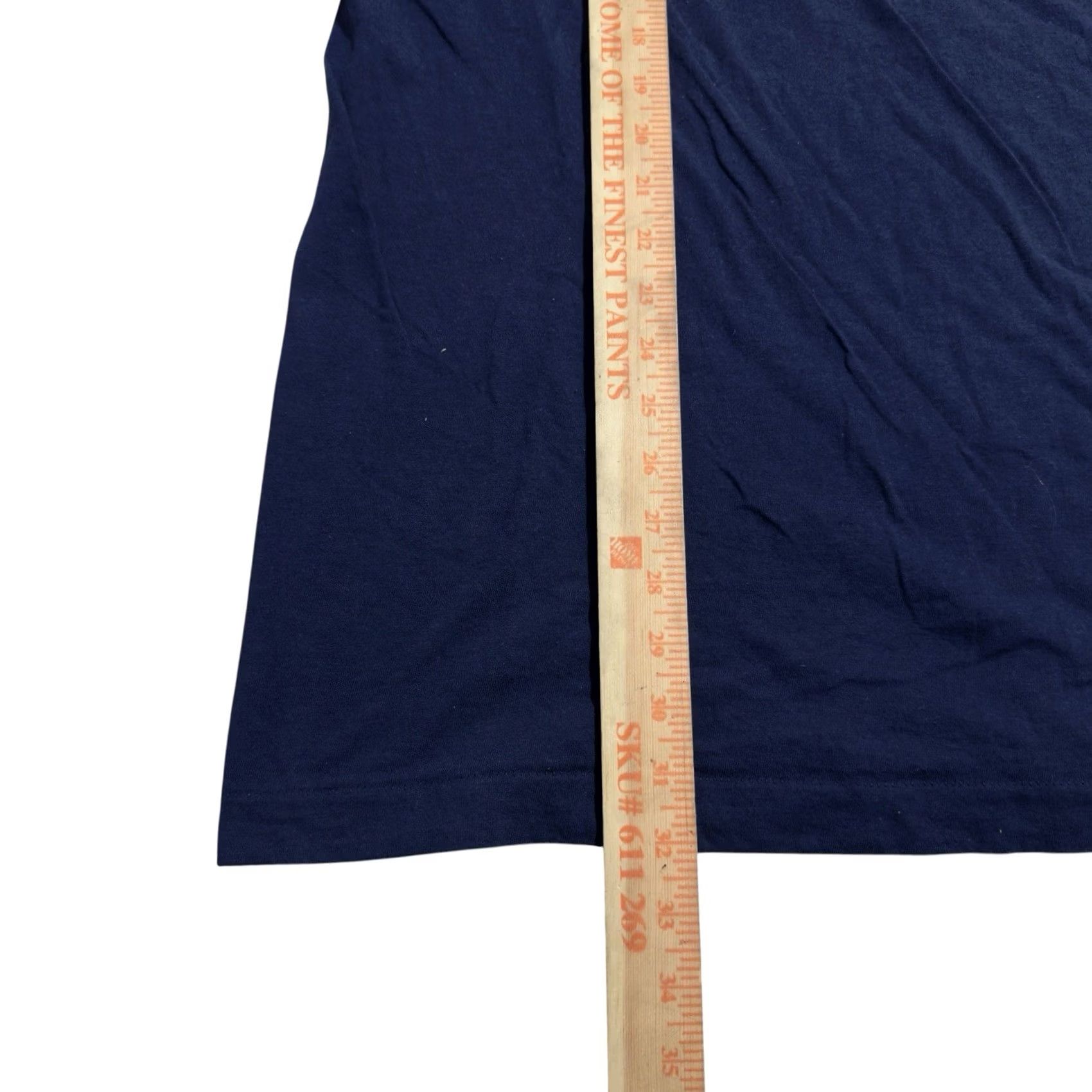 Hanes VINTAGE Hanes T-Shirt Shirt Navy 70s 80s Faded Blue Selvedge Pocket Short Sleeve Crew Neck Size L Mens Size US L / EU 52-54 / 3 - 3 Thumbnail