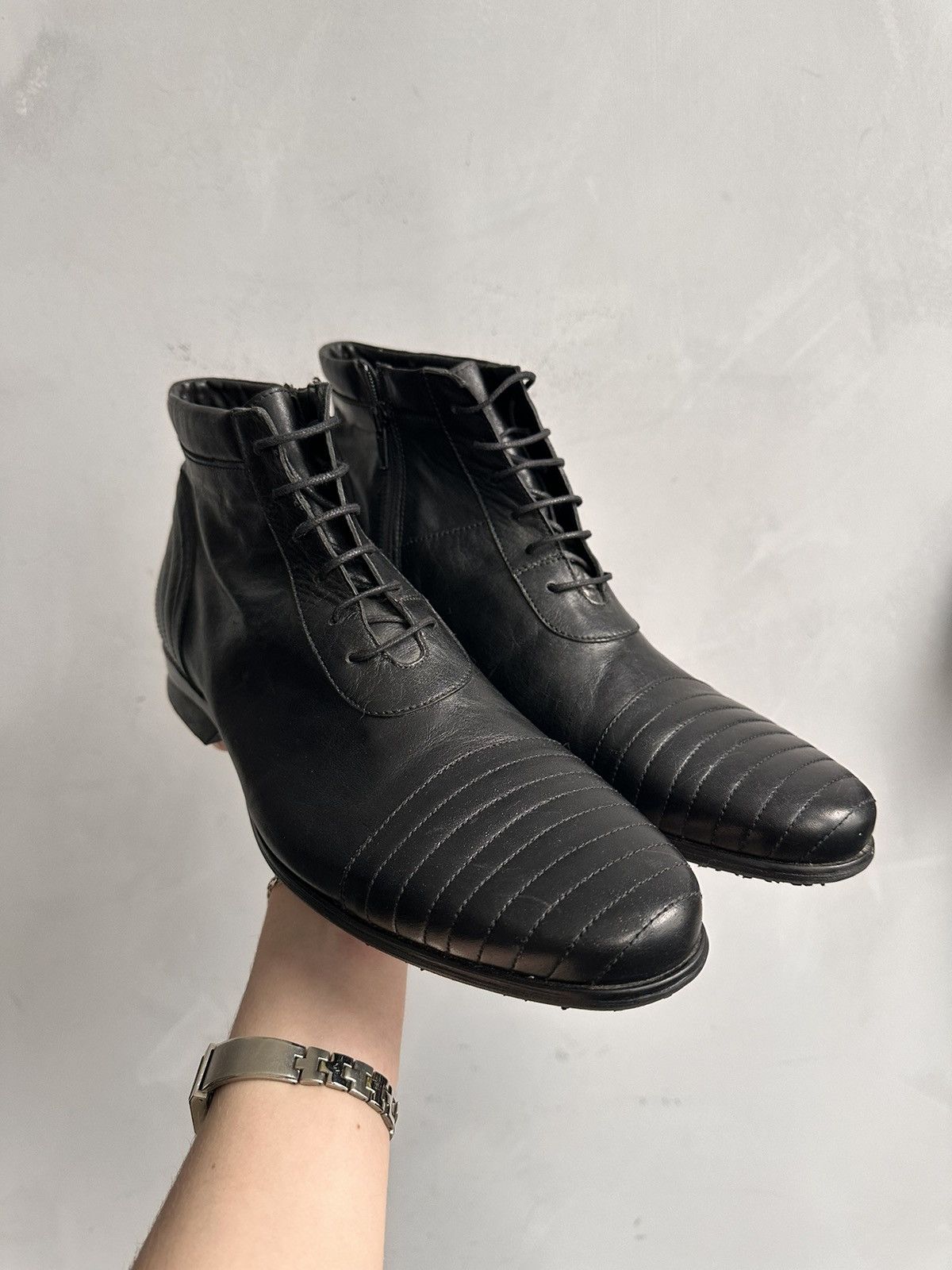 If Six Was Nine Leather Boots Hight Combat Western Guidi Style As 98 Rick Size US 11 / EU 44 - 1 Thumbnail