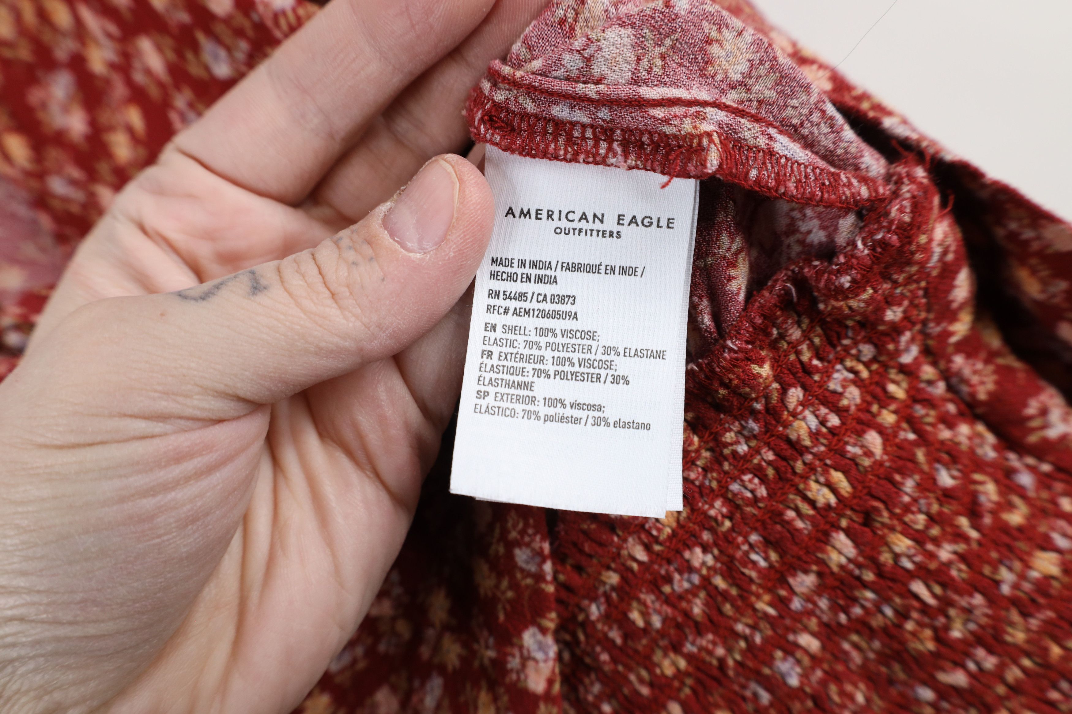 American Eagle Outfitters × Vintage Vintage Y2K American Eagle Outfitters Flower Cropped Shirt Size M / US 6-8 / IT 42-44 - 7 Thumbnail