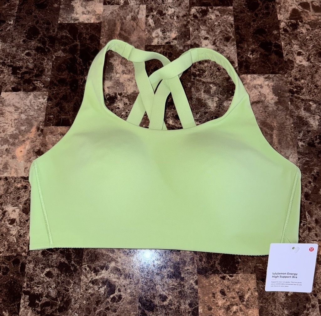 Lululemon LULULEMON ENERGY HIGH SUPPORT BRA LEMONGRASS SIZE 34DD NWT Size XXS / US 00 / IT 34 - 2 Thumbnail