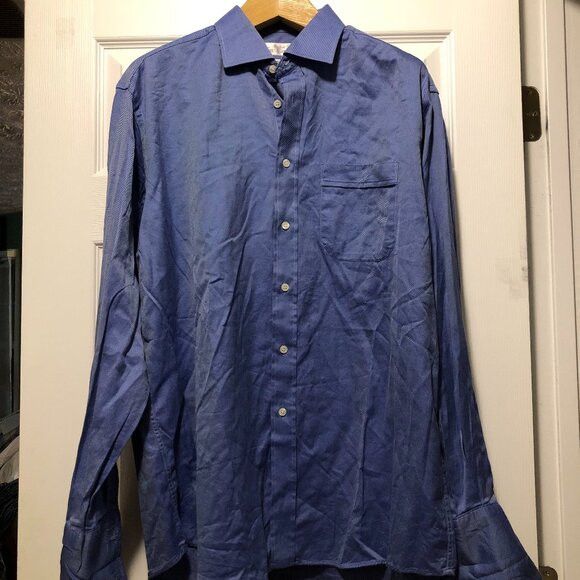 Marks & Spencer Marks & Spencer men's cotton dress shirt w/French cuffs 16.5 Size US L / EU 52-54 / 3 - 1 Thumbnail