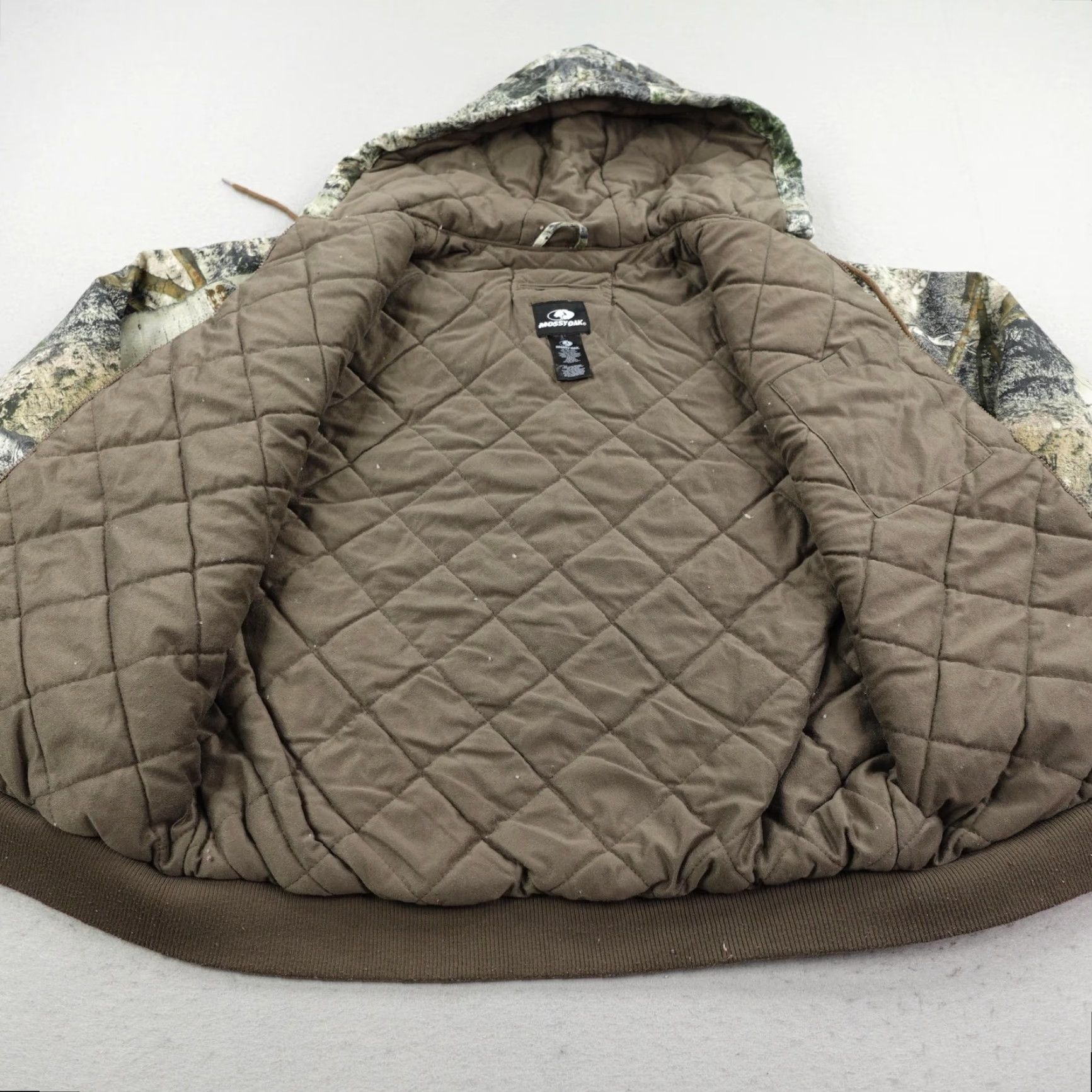 Vintage Mossy Oak Jacket Mens XL Camo Quilt Lined Hunting Insulated Coat Full Zip Up Size US XXL / EU 58 / 5 - 6 Thumbnail