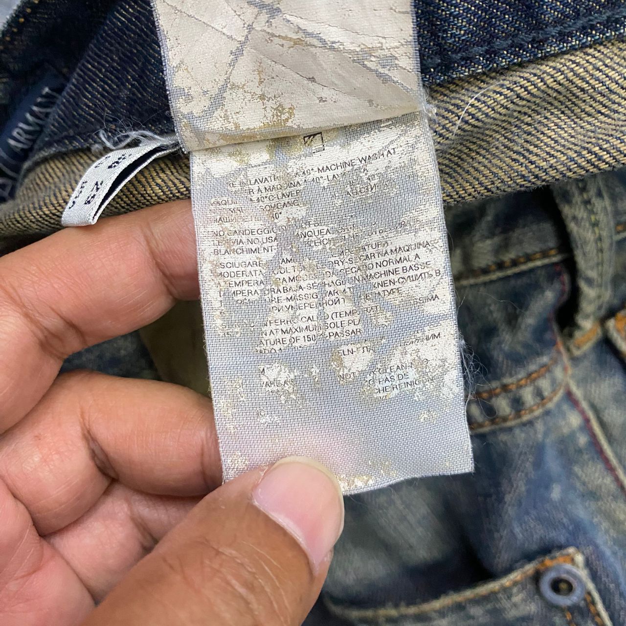Giorgio Armani 💥Best Offer💥Vintage Armani Jeans Patchwork Denim Size US 32 / EU 48 - 20 Thumbnail