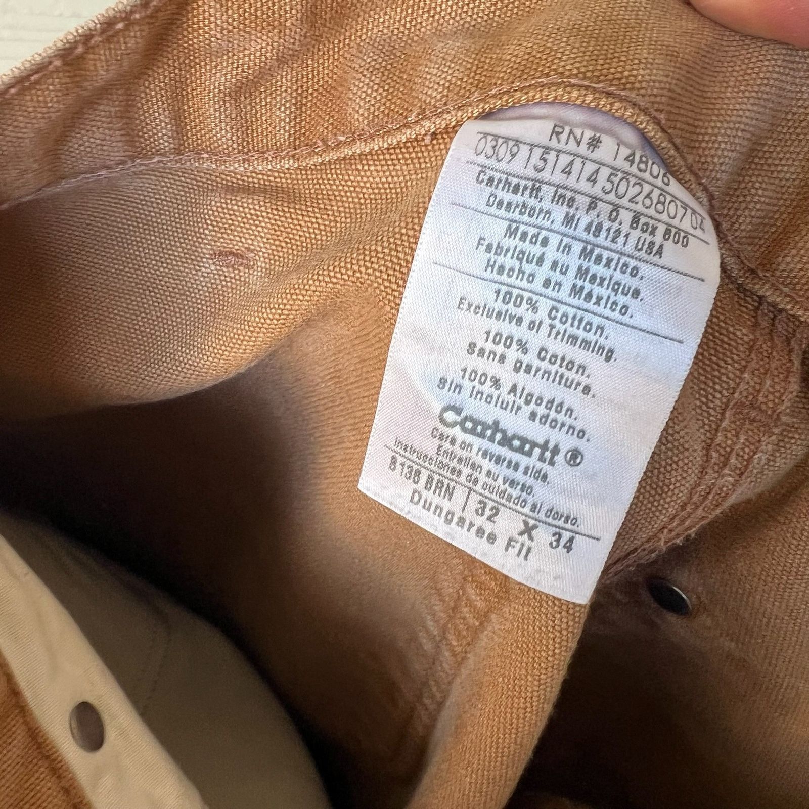 Carhartt × Vintage Carhartt brown double knee work wear carpenter pants Size US 32 / EU 48 - 8 Thumbnail