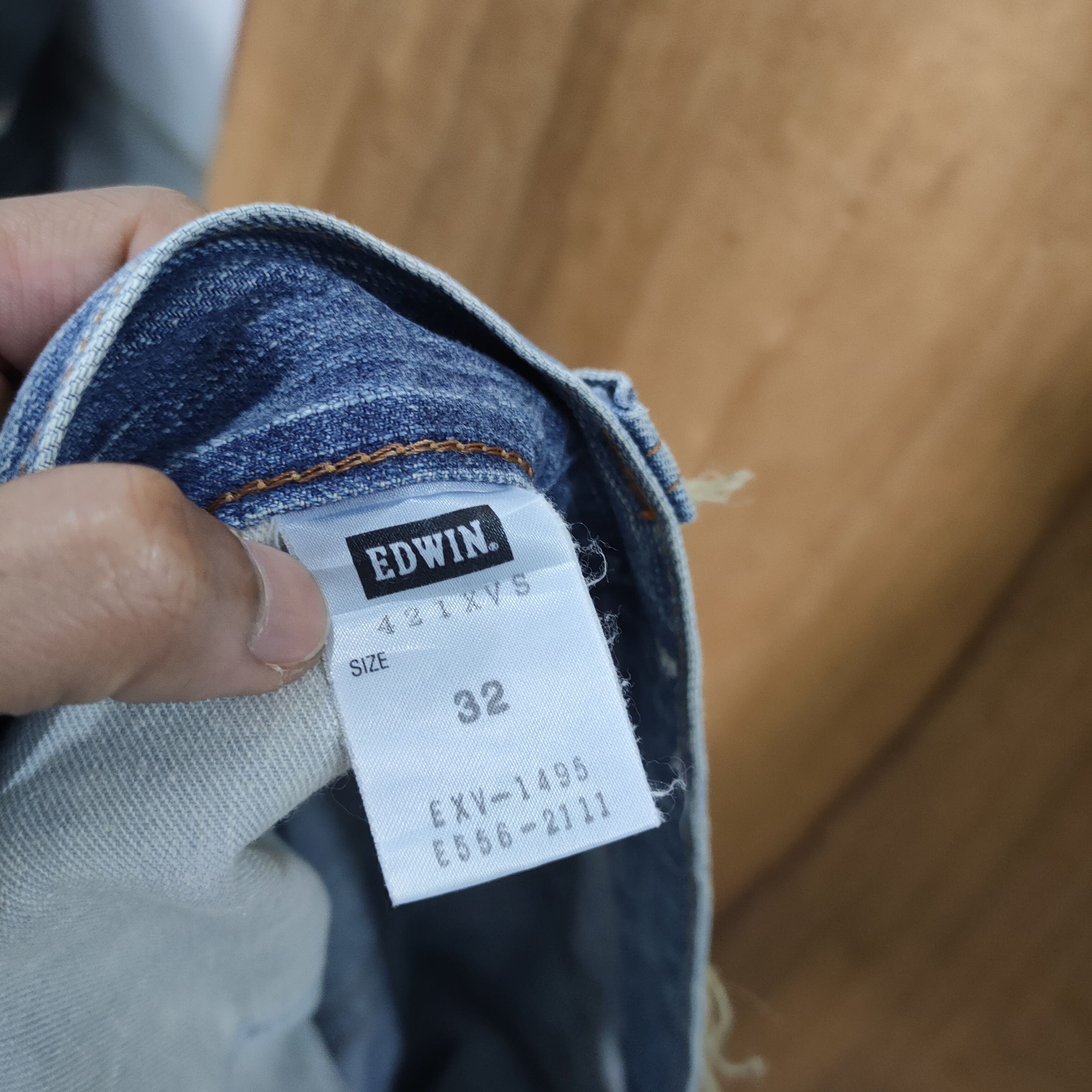 Edwin VINTAGE EDWIN BOOTCUT FLARE DISTRESSED JEAN DENIM Size US 33 - 14 Thumbnail