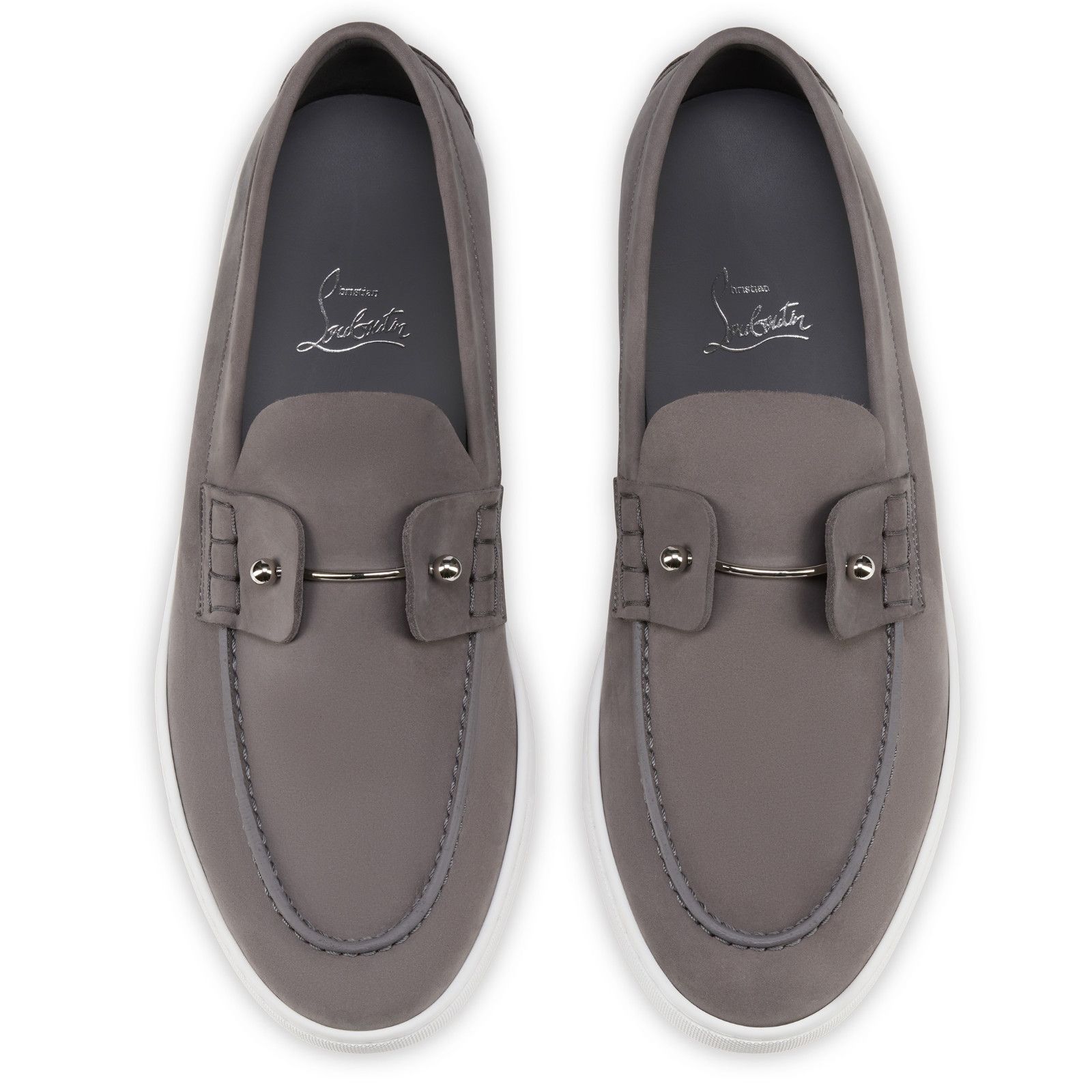 Christian Louboutin Christian Louboutin Mens Chambeliboat Flat Smoky Grey Loafer Size US 12 / EU 45 - 9 Thumbnail