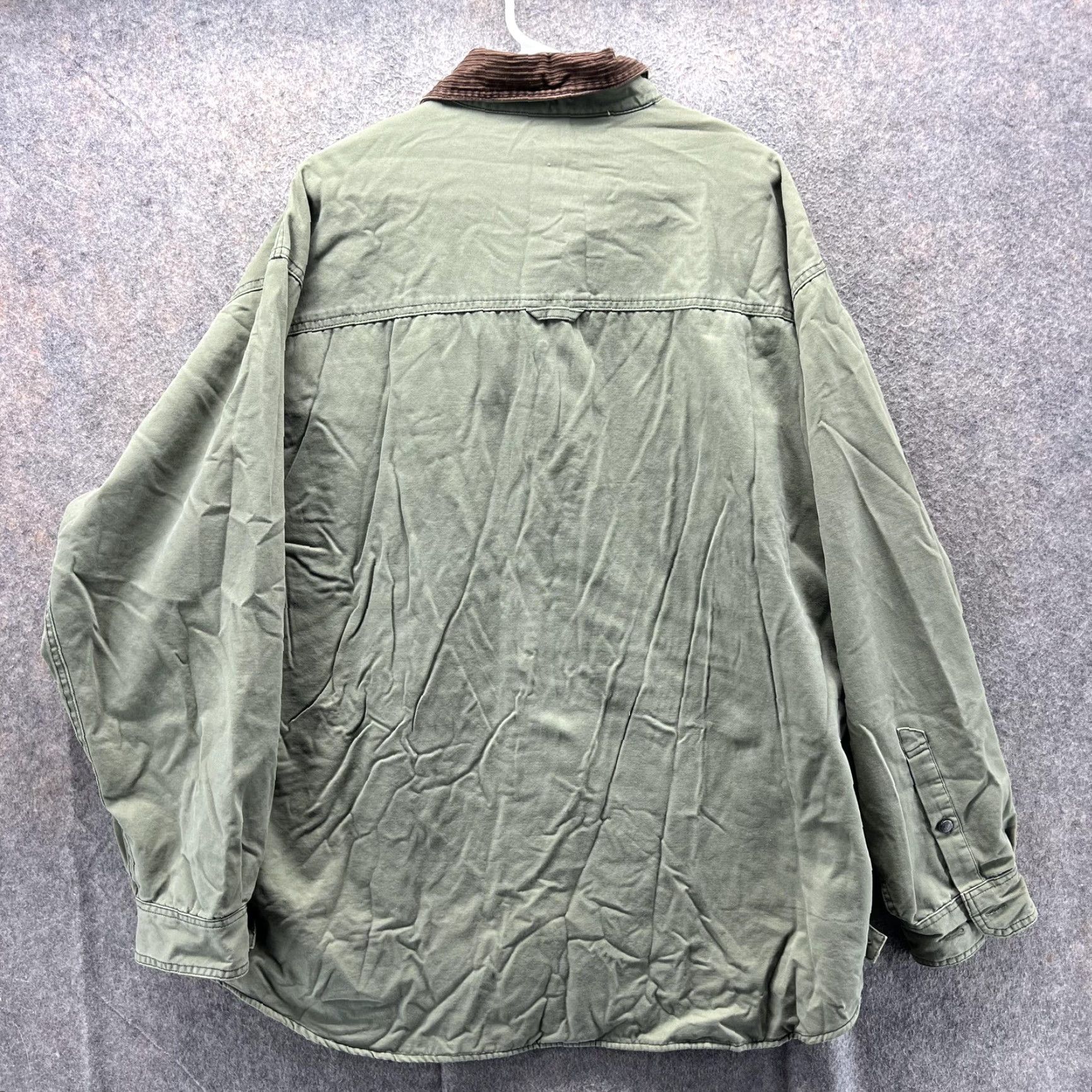 Vintage Columbia Jacket Mens 2XB Green ROC III Lined Shirt Jac Fleece Canvas Outdoor Size US XXL / EU 58 / 5 - 2 Thumbnail