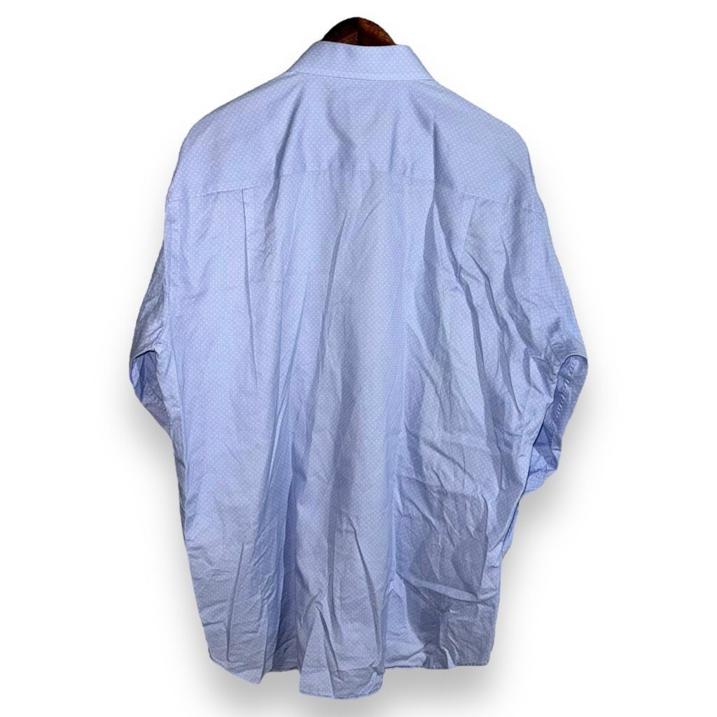 David Donahue David Donahue Light Blue Flower Print Dress Shirt 17.5 32/33 Size US XL / EU 56 / 4 - 10 Thumbnail