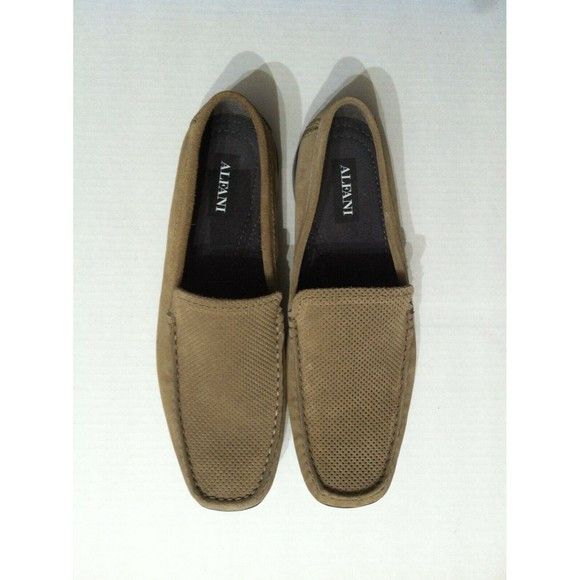 Alfani ALFANI MENS NEW TAN LEATHER SLIP ON CASUAL SHOES SIZE: 10M Size US 10 / EU 43 - 3 Thumbnail