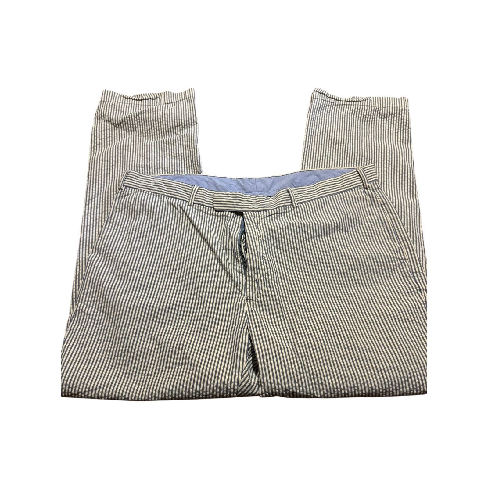 Ralph Lauren Men's Classic Fit Seersucker Pants Blue Size 33X30