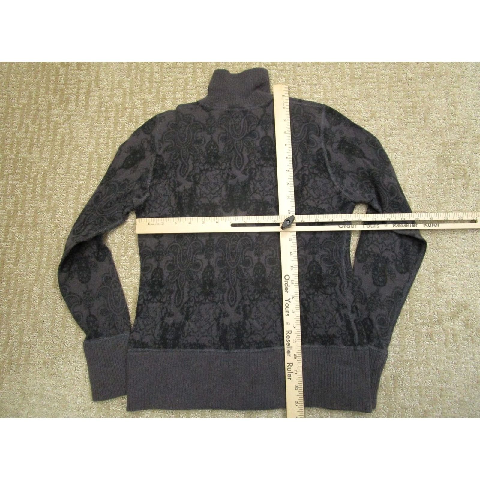 The North Face The North Face Sweater Women Medium Gray Paisley Full Zip Knit Wool Blend Logo Size M / US 6-8 / IT 42-44 - 5 Thumbnail