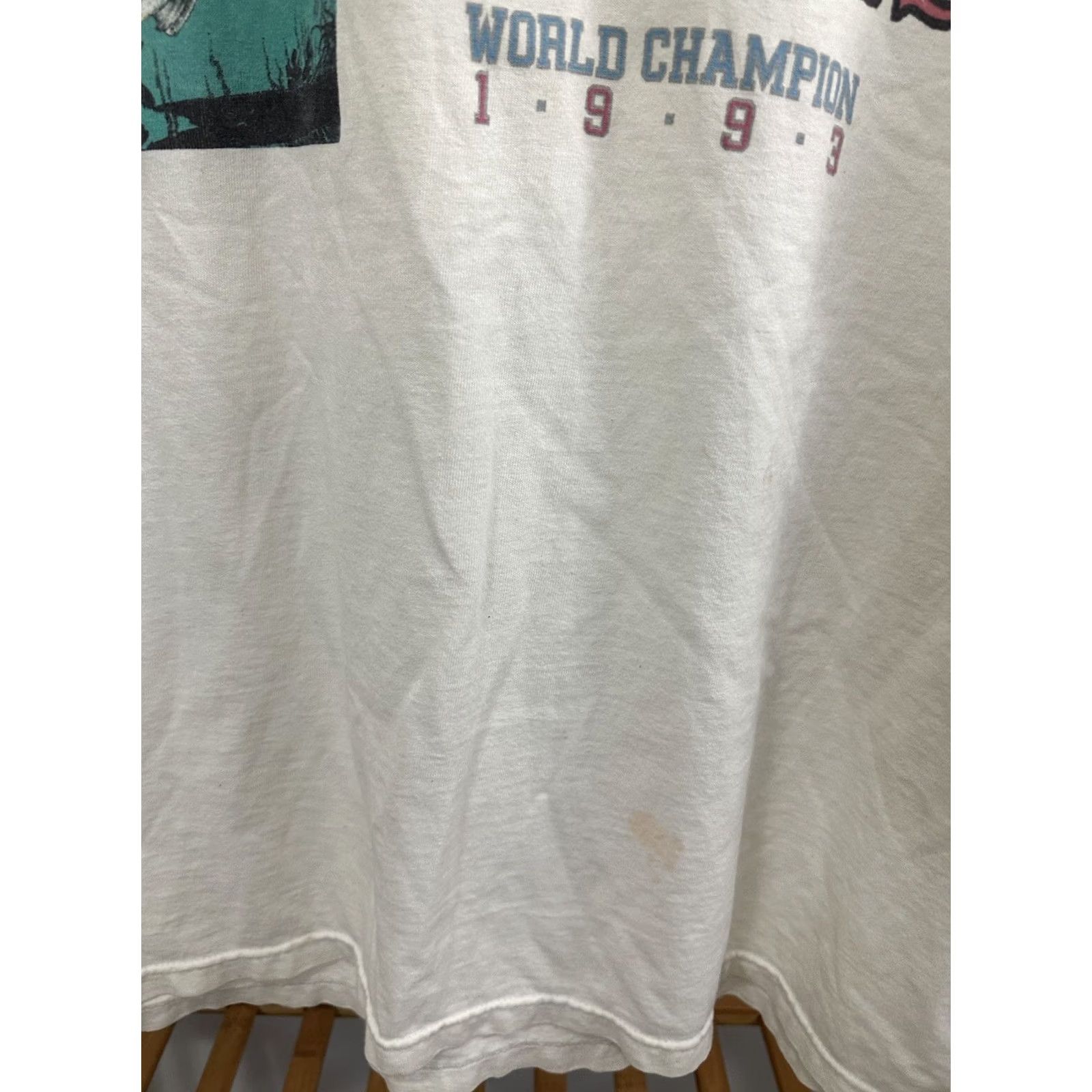 Vintage VTG 90s David Fritts 1993 World Champion Ranger Boats Fishing Signed T-Shirt XL Men's White Nike Shirt Size US XL / EU 56 / 4 - 8 Thumbnail