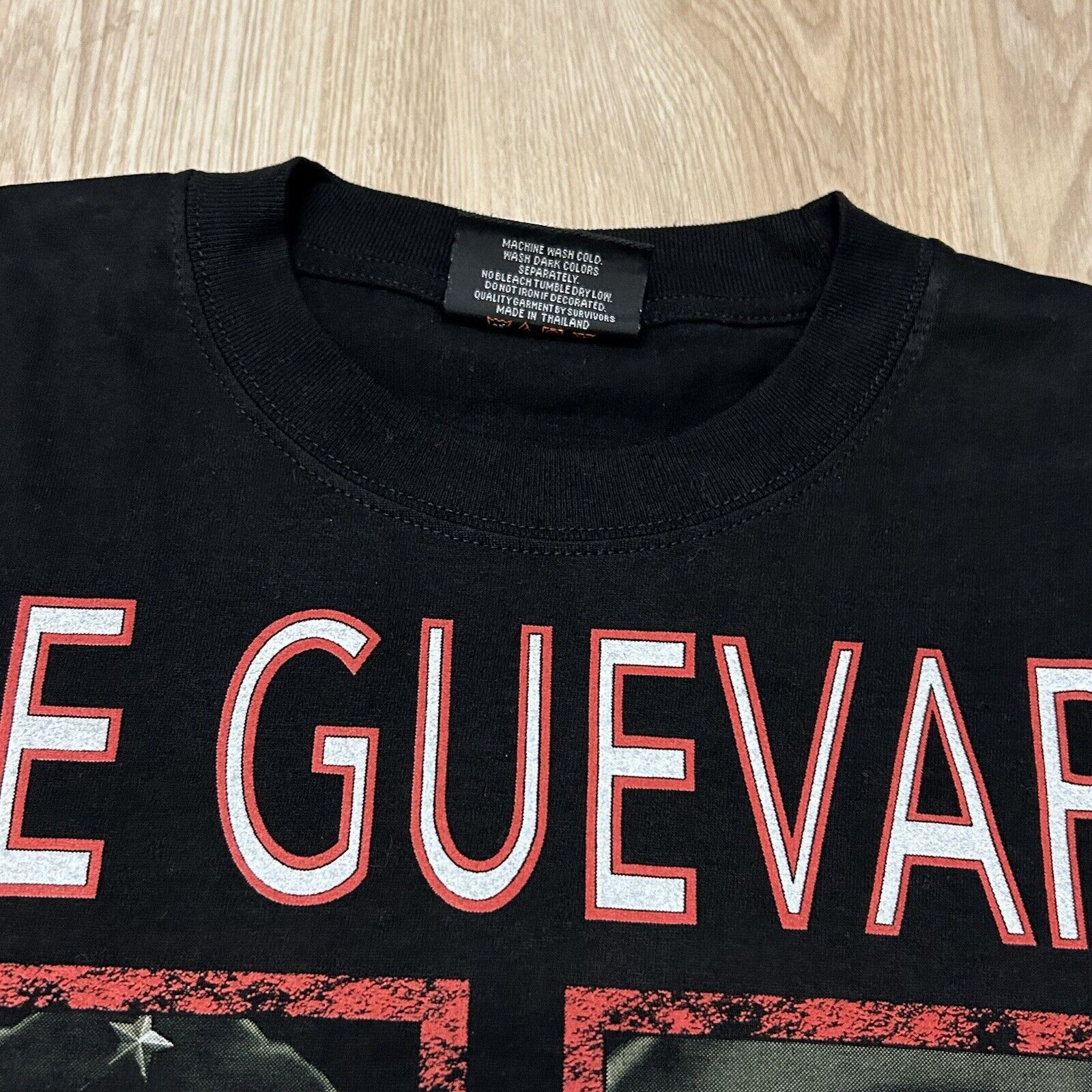 Rap Tees × Vintage Vintage 90s El Che Guevara Portrait Guerilla Black T Shirt Size US M / EU 48-50 / 2 - 3 Thumbnail