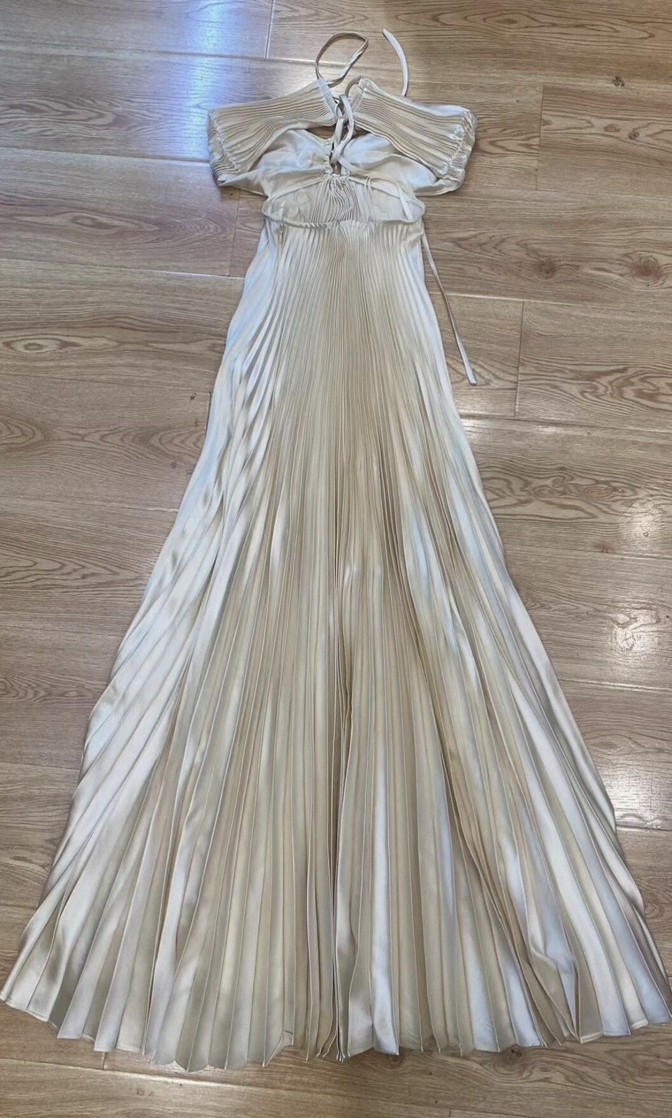 A.L.C. A.L.C Moira Pleated Cutout Maxi Dress Size S / US 4 / IT 40 - 3 Thumbnail