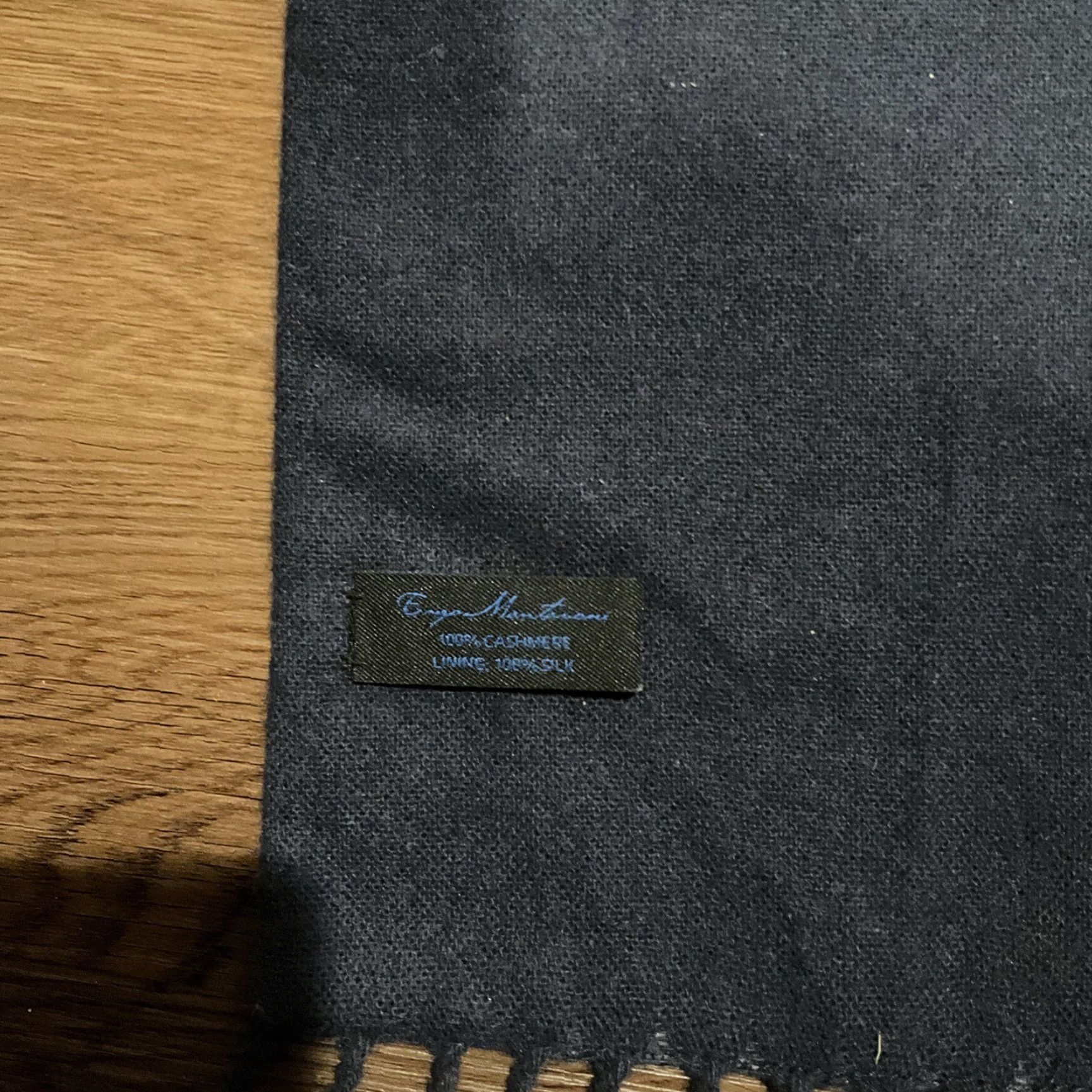 Vintage Enya Mantanani Silk Cashmere Blue Scarf Fringe 61x11.5 EUC Womens Rectangle Scarf Winter Paisley KnIT Fringe Blue Cotton? Size ONE SIZE - 3 Thumbnail
