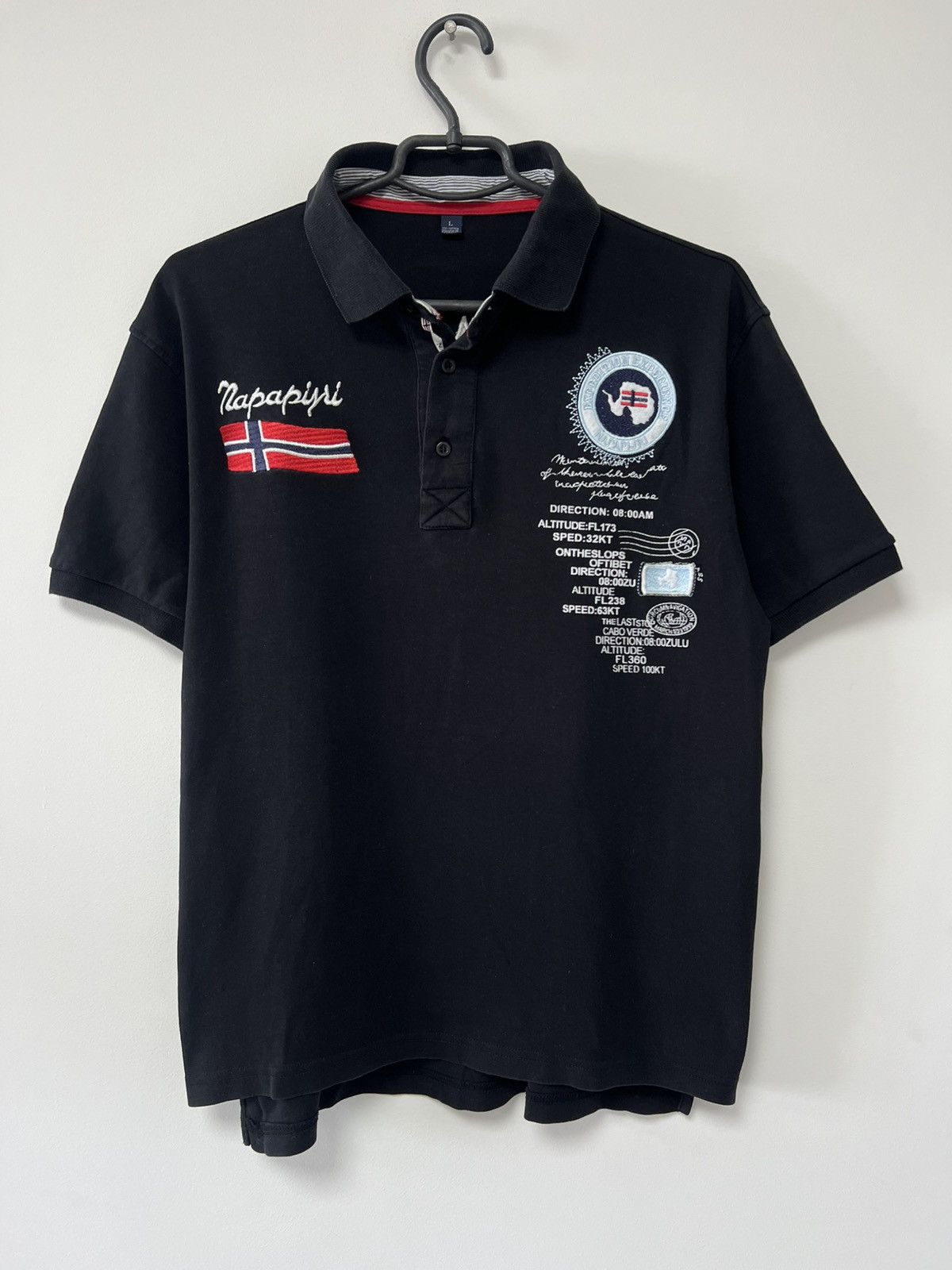 Napapijri Napapijri 1987 Black Polo Shirt Shirt Sleeve Black Rare sz L Size US L / EU 52-54 / 3 - 17 Thumbnail