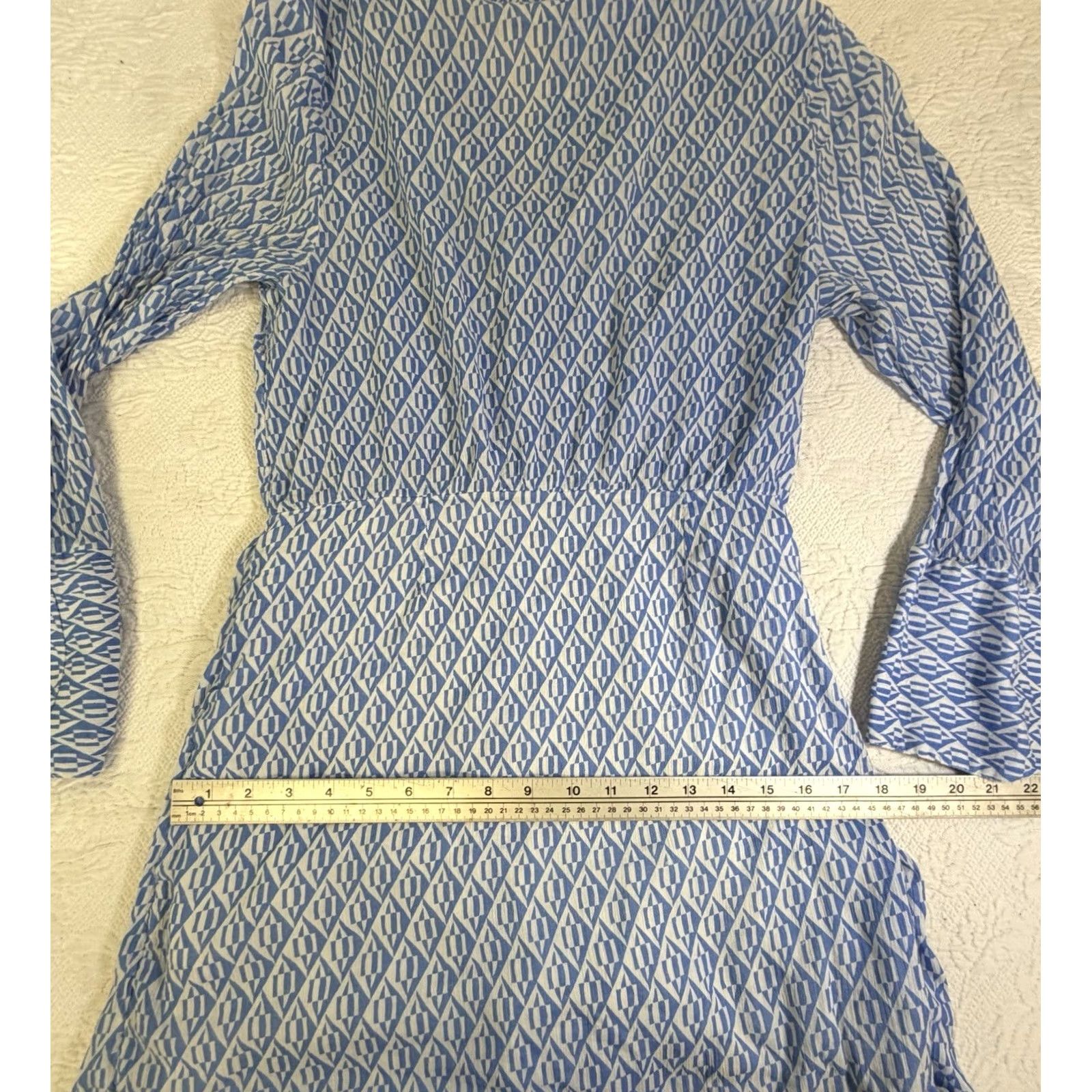 Free People VINTAGE Free People Rillo Blue Patterned Shirt Dress Button Front Beachy Womens Small Size S / US 4 / IT 40 - 7 Thumbnail