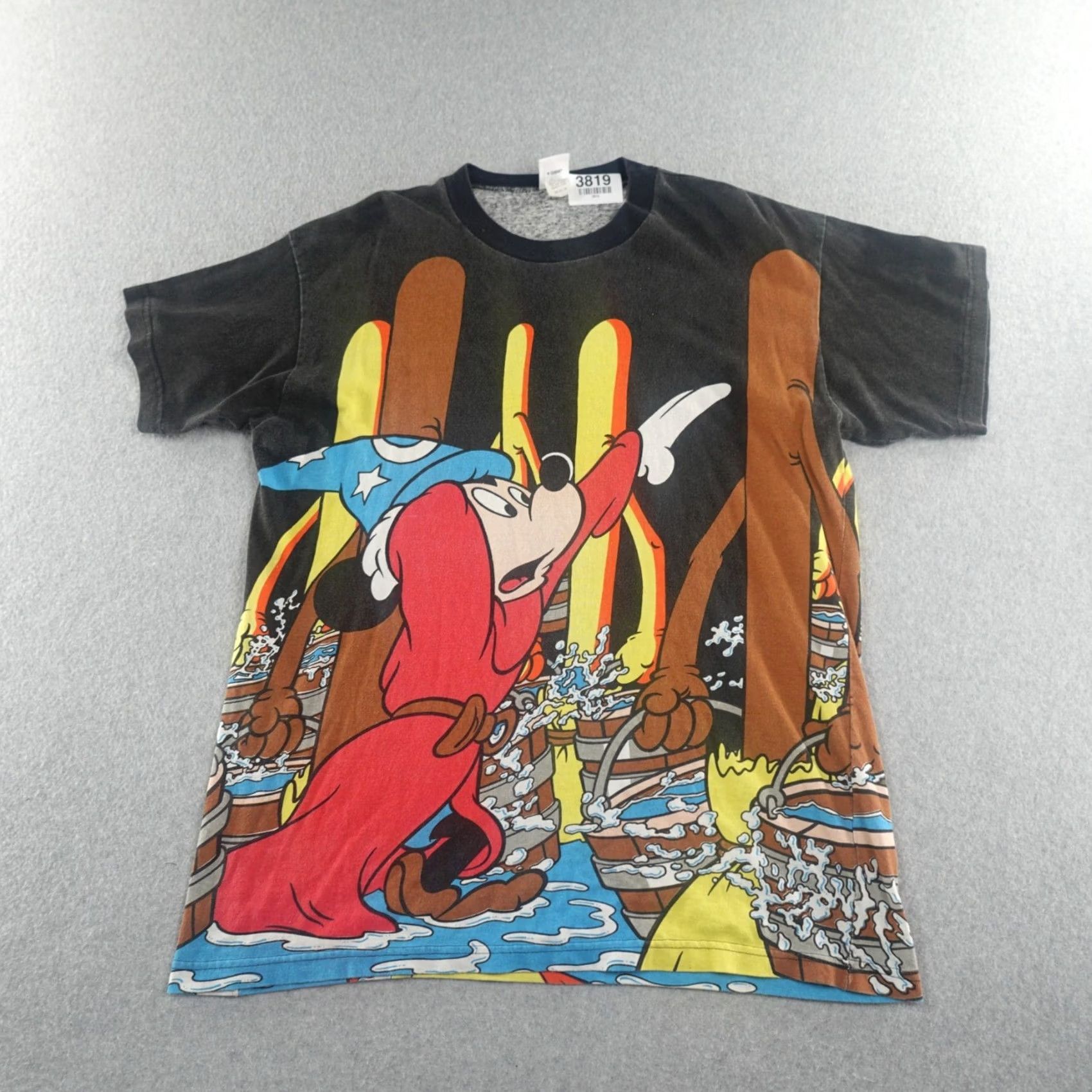 Disney Disney T-Shirt Men's XL L/XL (23X30) Fantasia Mickey All Over Print AOP Vintage Shirt Size US XL / EU 56 / 4 - 2 Thumbnail