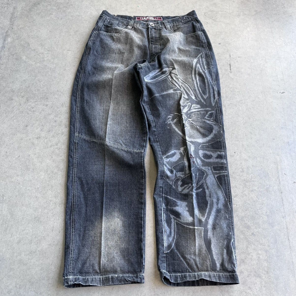 Pre-owned Southpole X Vintage Crazy Looney Tunes Bugs Bunny Southpole Style Denim Jeans 36