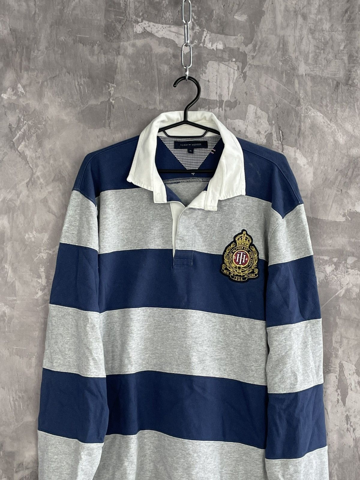 Tommy Hilfiger Vintage Tommy Hilfiger Rugby Longsleeve Shirt Y2K Size US XL / EU 56 / 4 - 2 Thumbnail