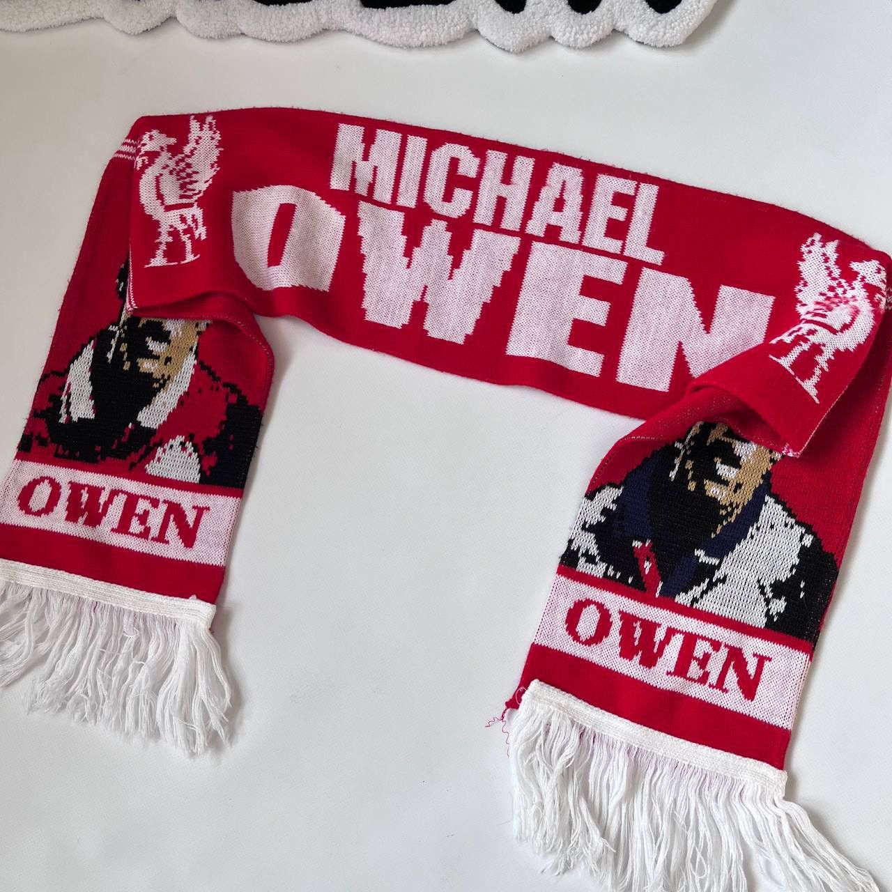 Vintage Liverpool Scarf Michael OWEN Football Soccer Size ONE SIZE - 5 Thumbnail
