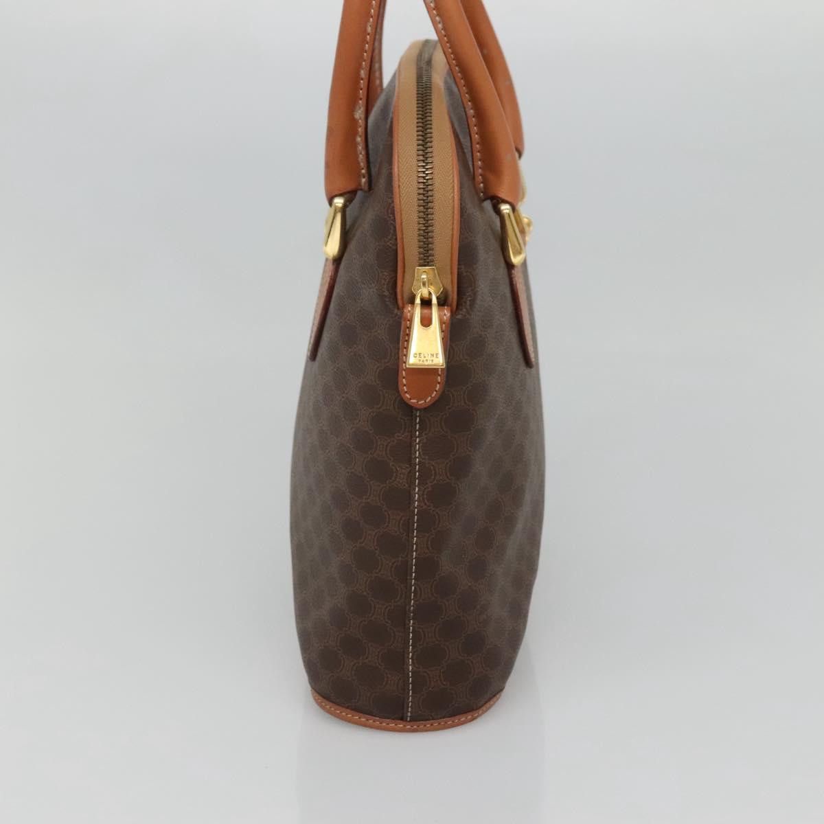 Celine CELINE Macadam Canvas Hand Bag Pvc Leather Brown Gold Size ONE SIZE - 4 Thumbnail