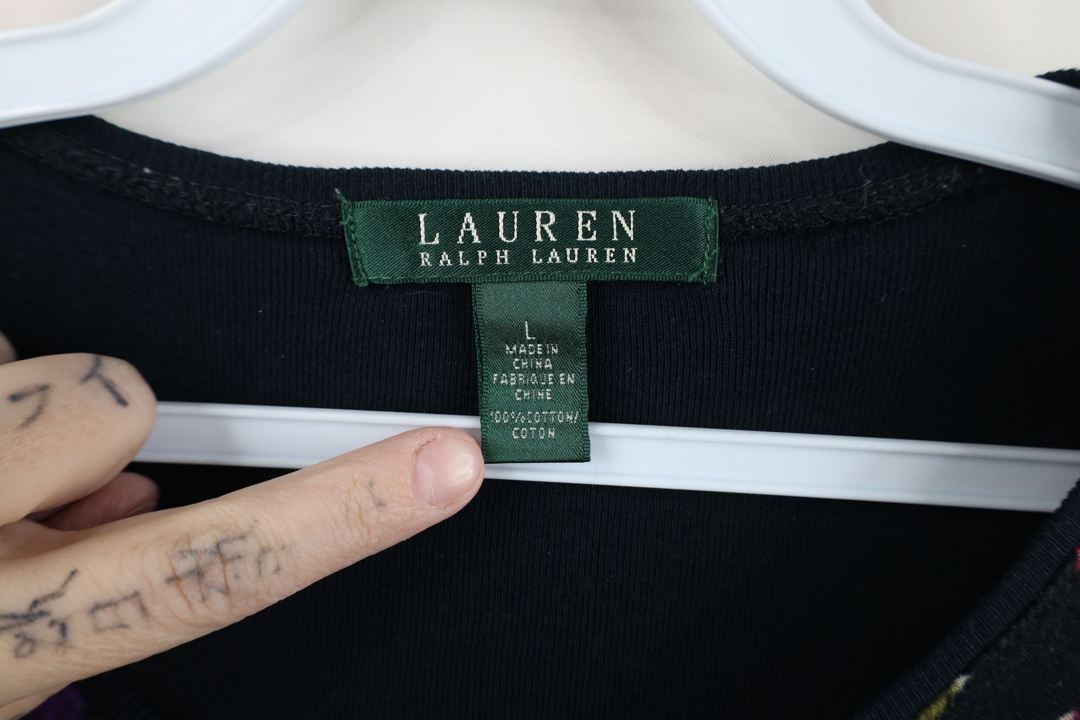 Ralph Lauren Vintage 90s Ralph Lauren Ribbed Knit Long Sleeve T-Shirt Size L / US 10 / IT 46 - 4 Thumbnail