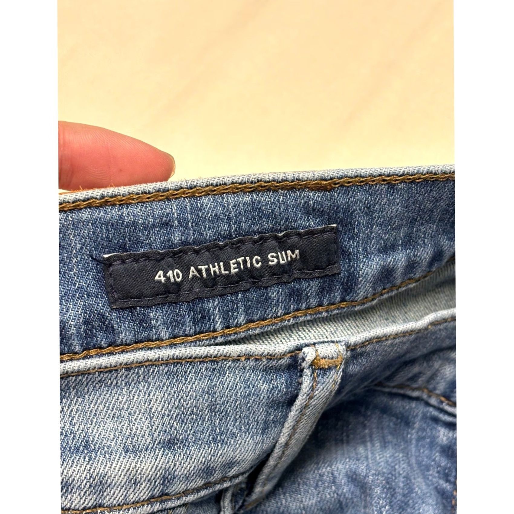 Lucky Brand Lucky Brand 410 Athletic Slim Jeans Mens 34x30 Blue Candiani Denim Stretch Size US 34 / EU 50 - 4 Thumbnail