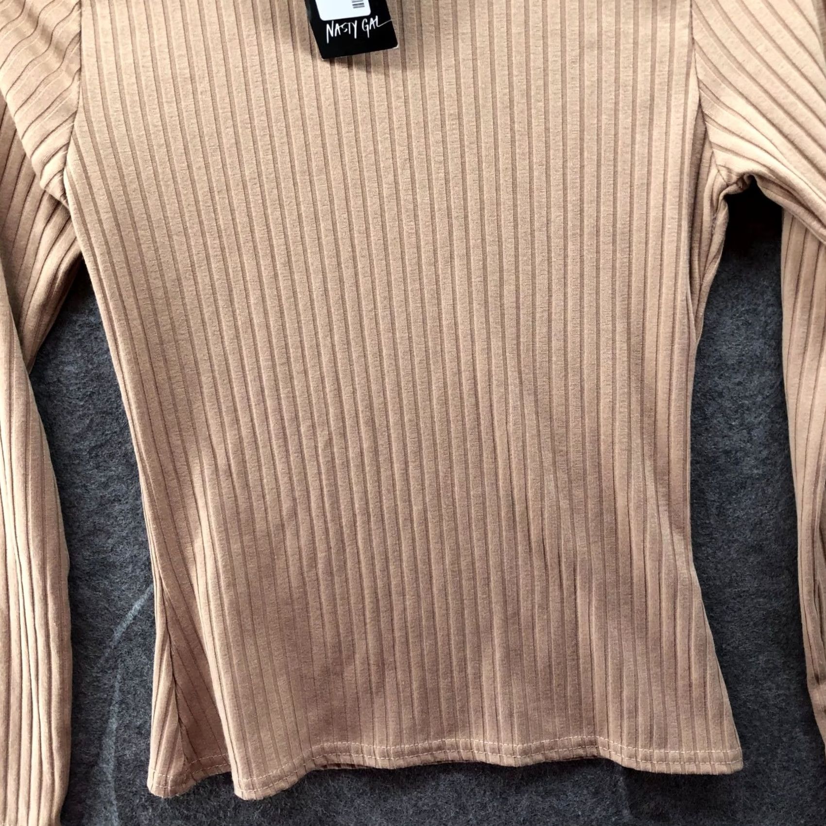 Nasty Gal Nastygal Ribbed Turtleneck Long Sleeve T Shirt Tan Sweater Womens 6 (S) NWT Pullover Shirt Casual Fall Winter Slim Knit Polyester Blend Tan VINTAGE No Size S / US 4 / IT 40 - 5 Thumbnail