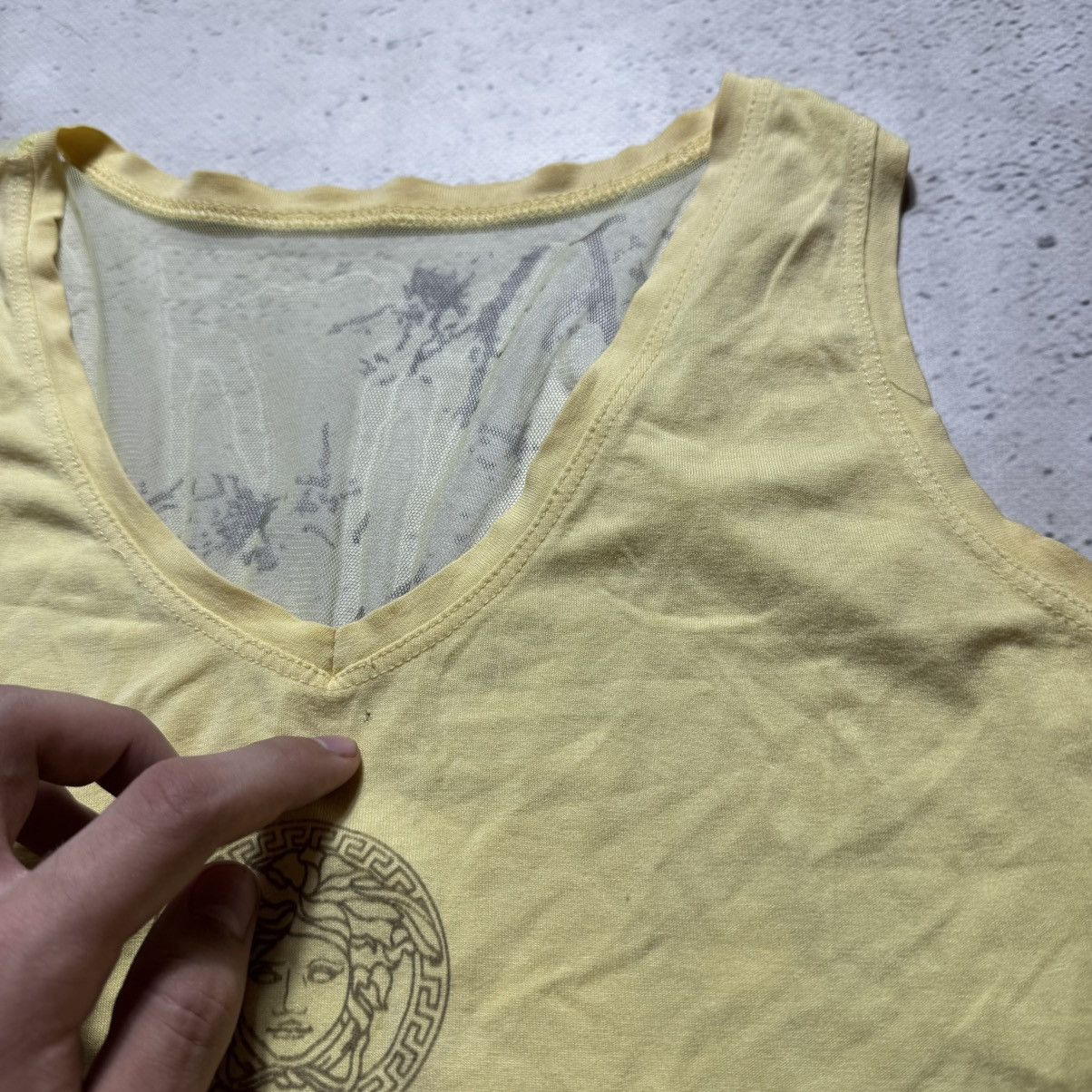 Versace y2k versaci transparent t-shirt with large jellyfish logo Size S / US 4 / IT 40 - 4 Thumbnail