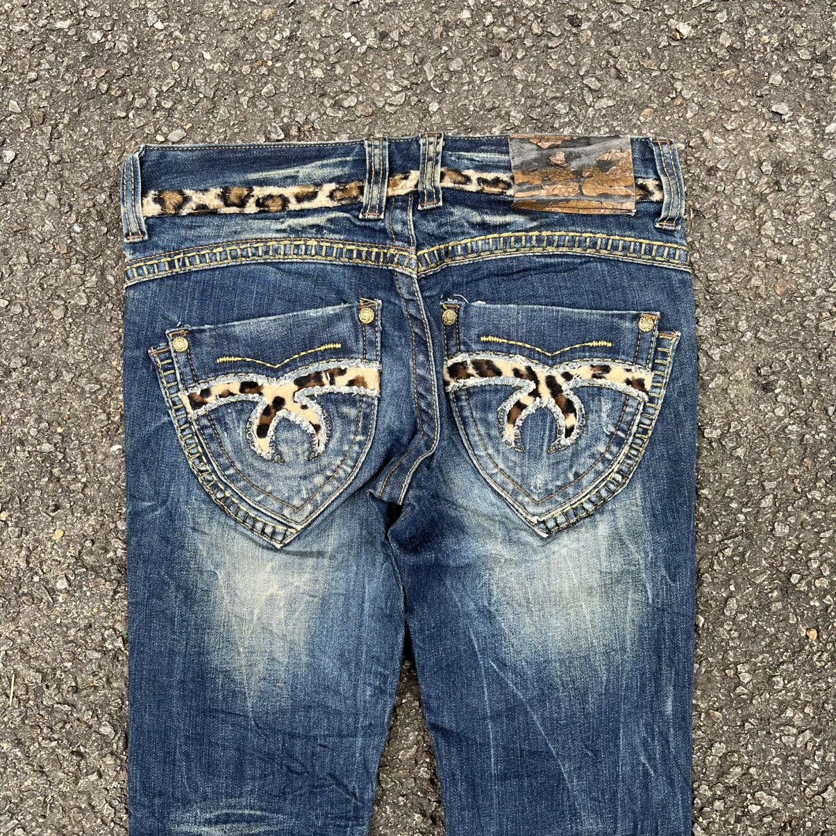 Hysteric Glamour Japanese Red Pepper Jeans Studded Leopard Fax Fur Denim Size 26" / US 2 / IT 38 - 11 Thumbnail
